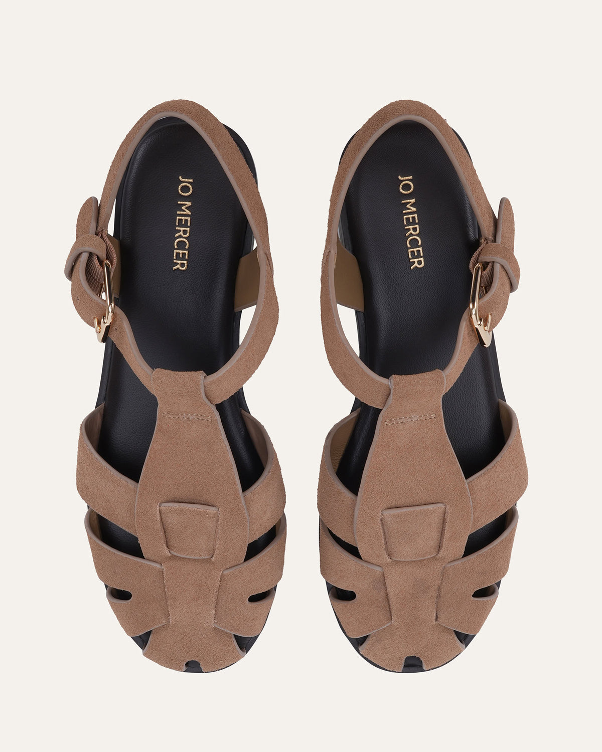 ONYX FLAT SANDALS CAMEL SUEDE