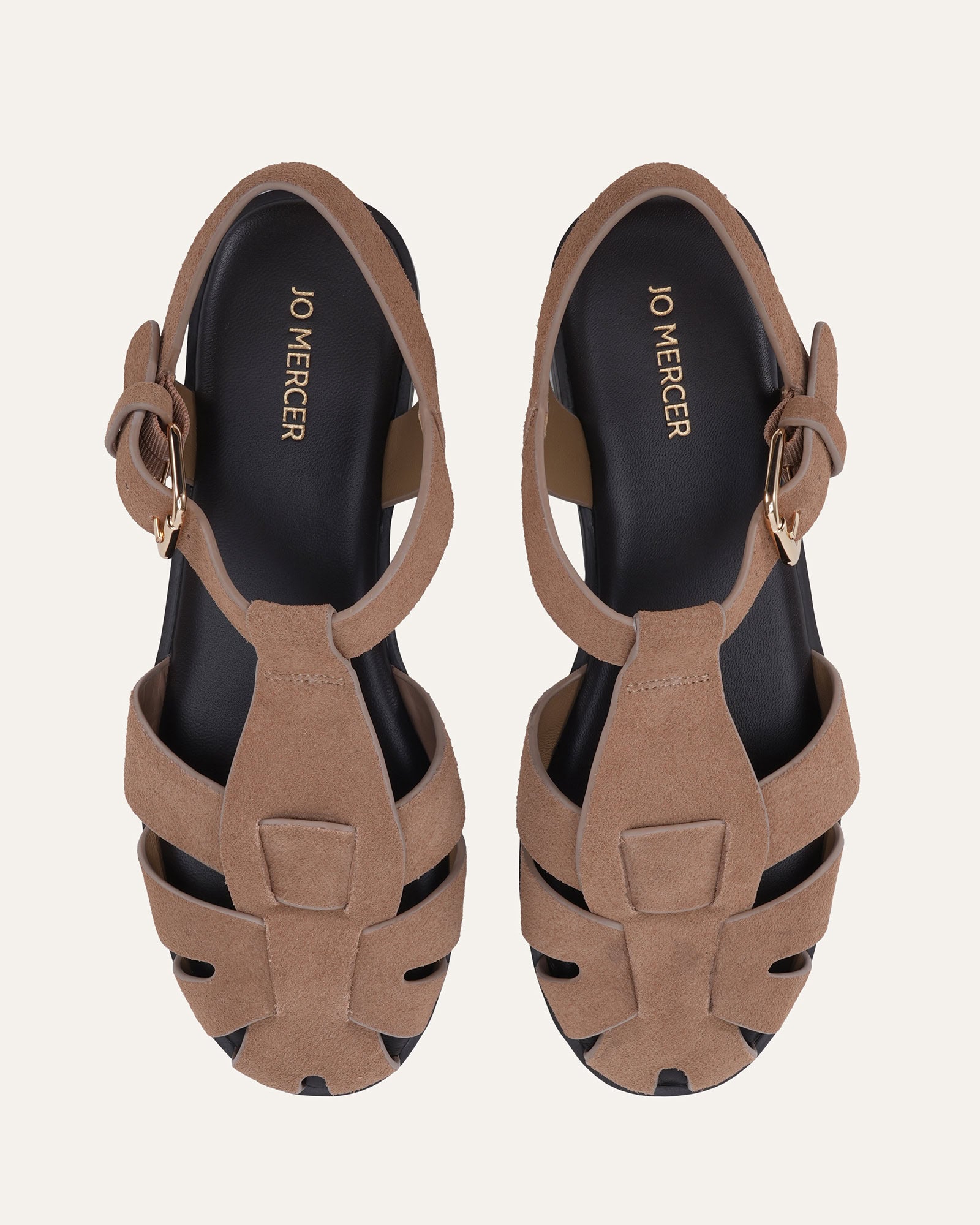 ONYX FLAT SANDALS CAMEL SUEDE image