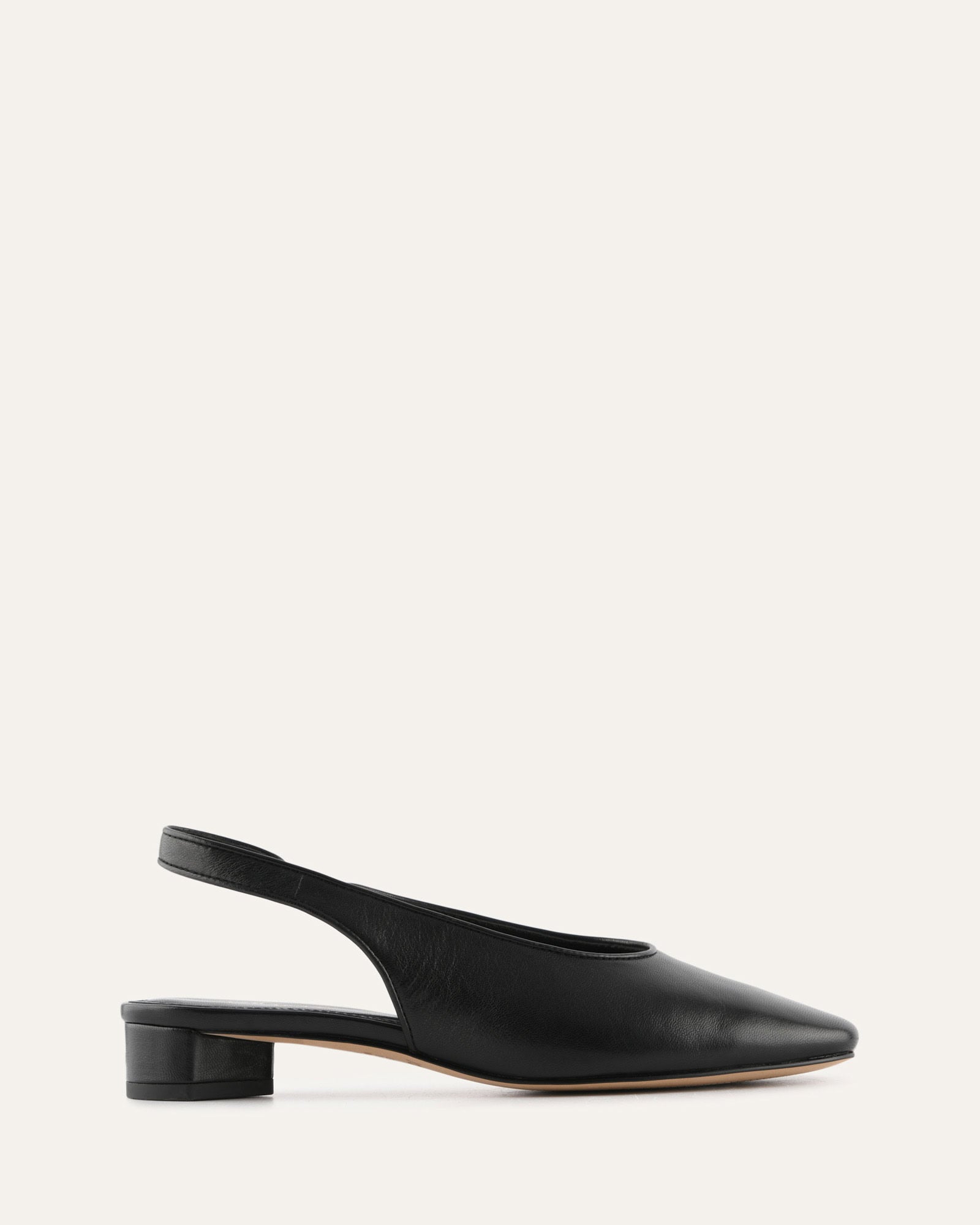 ORBIT LOW HEELS BLACK LEATHER image