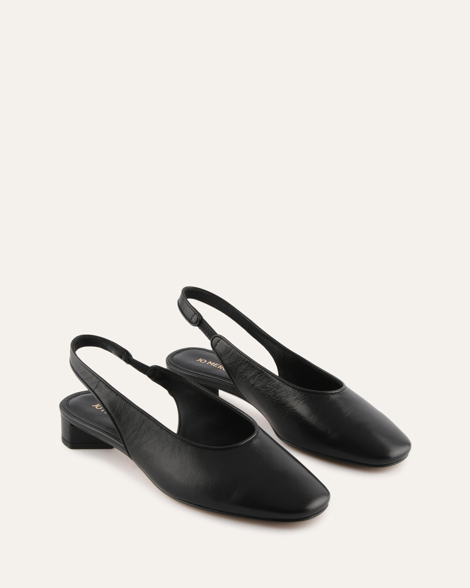 ORBIT LOW HEELS BLACK LEATHER image