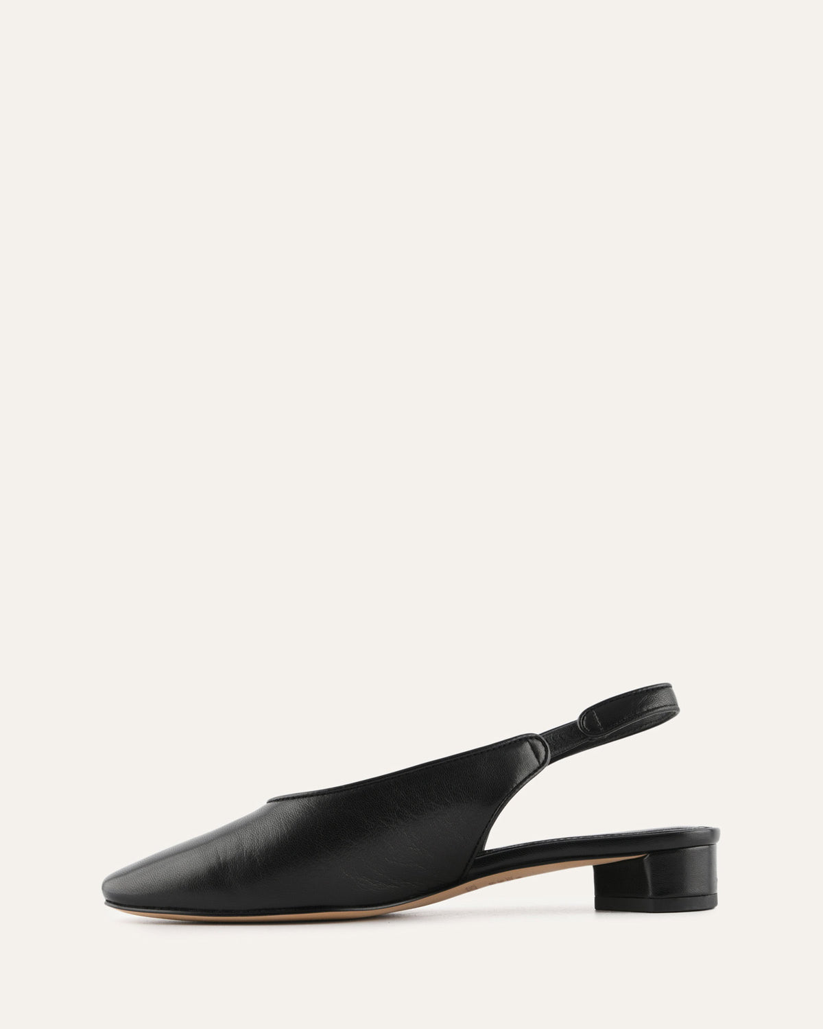 ORBIT LOW HEELS BLACK LEATHER