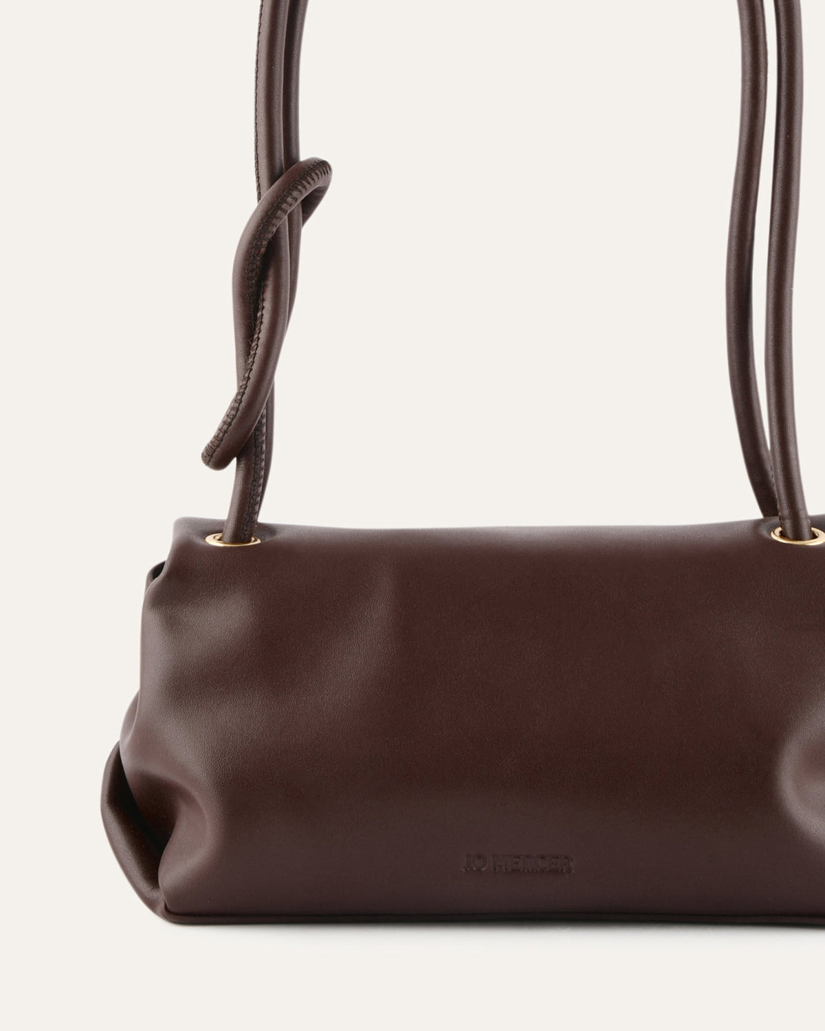 ORCHID SHOULDER BAG BITTER CHOC LEATHER