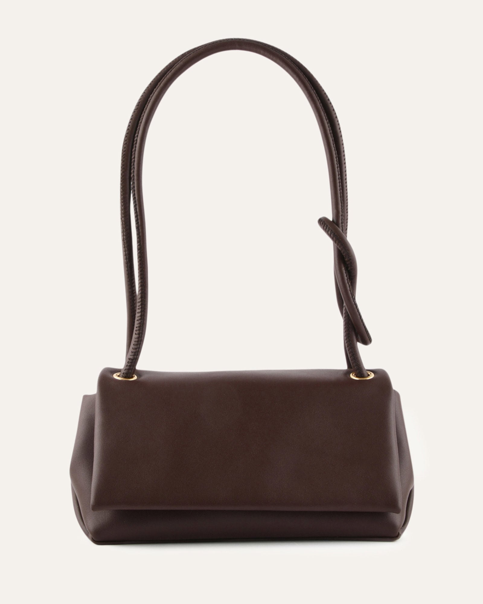 ORCHID SHOULDER BAG BITTER CHOC LEATHER image