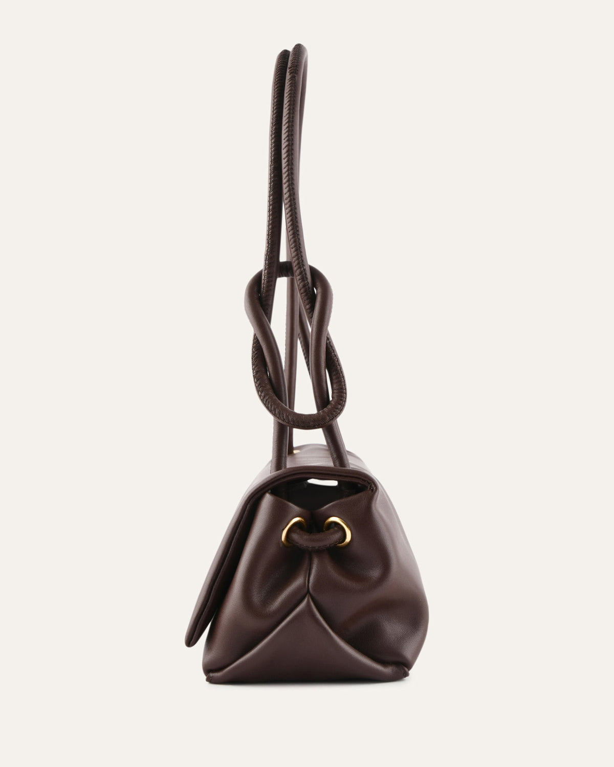 ORCHID SHOULDER BAG BITTER CHOC LEATHER