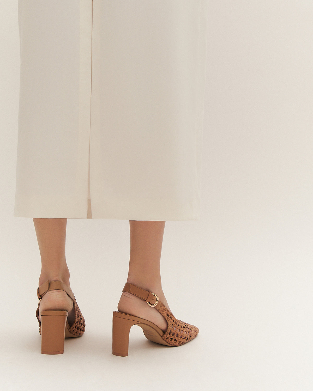 OSCAR MID HEELS TOFFEE LEATHER