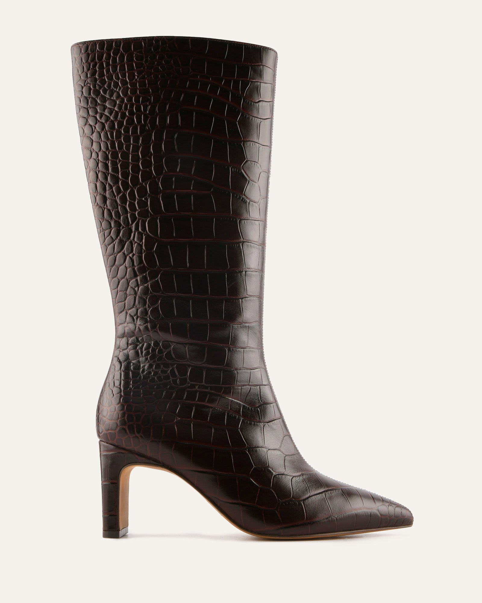 PACEY CALF BOOTS CHOCOLATE CROC image