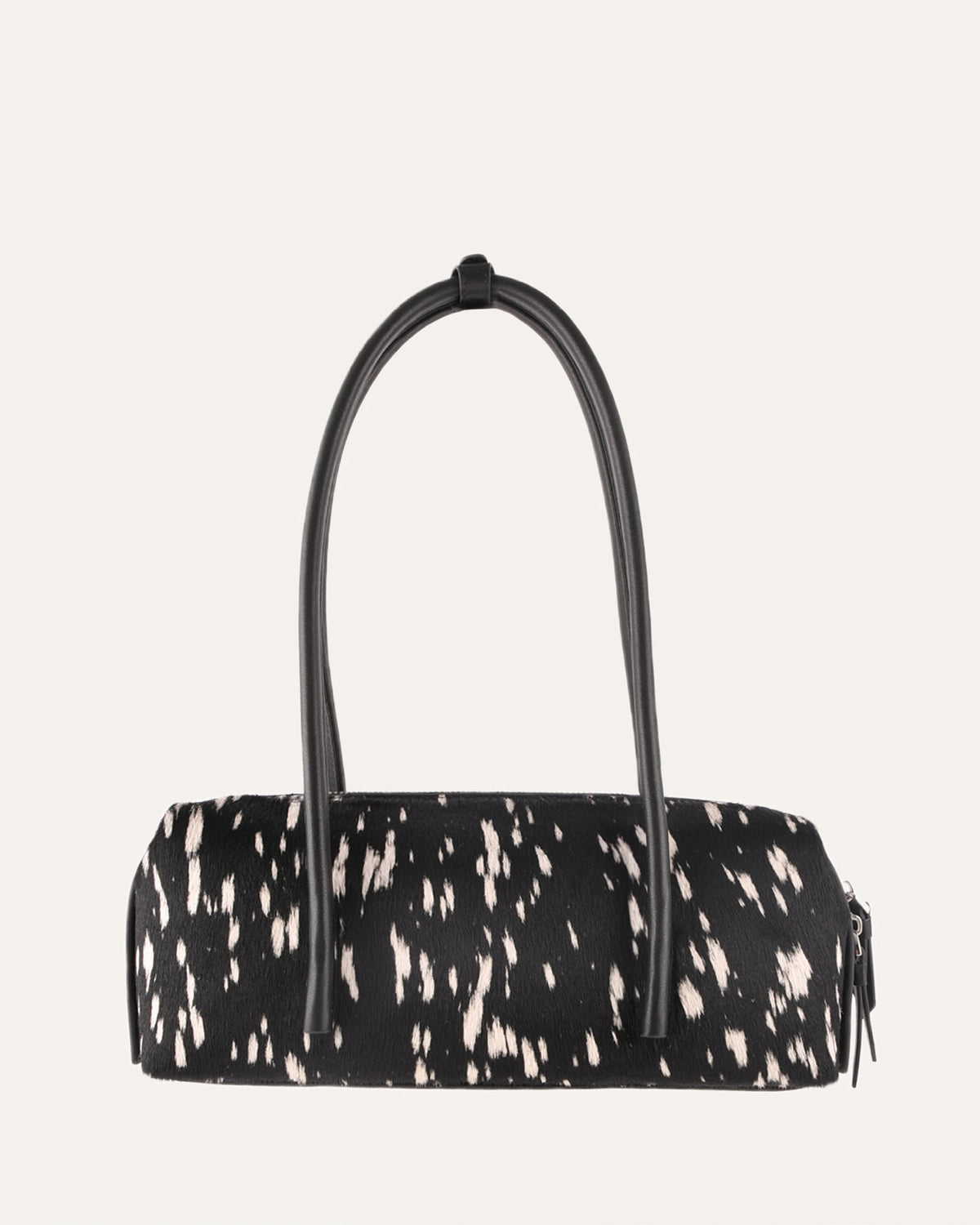 PAMELA SHOULDER BAG BLACK SPECKLED LEATHER