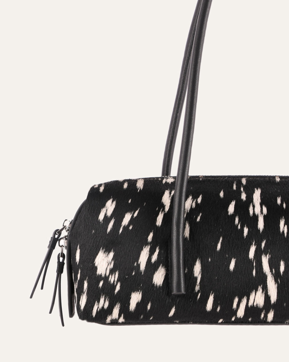 PAMELA SHOULDER BAG BLACK SPECKLED LEATHER