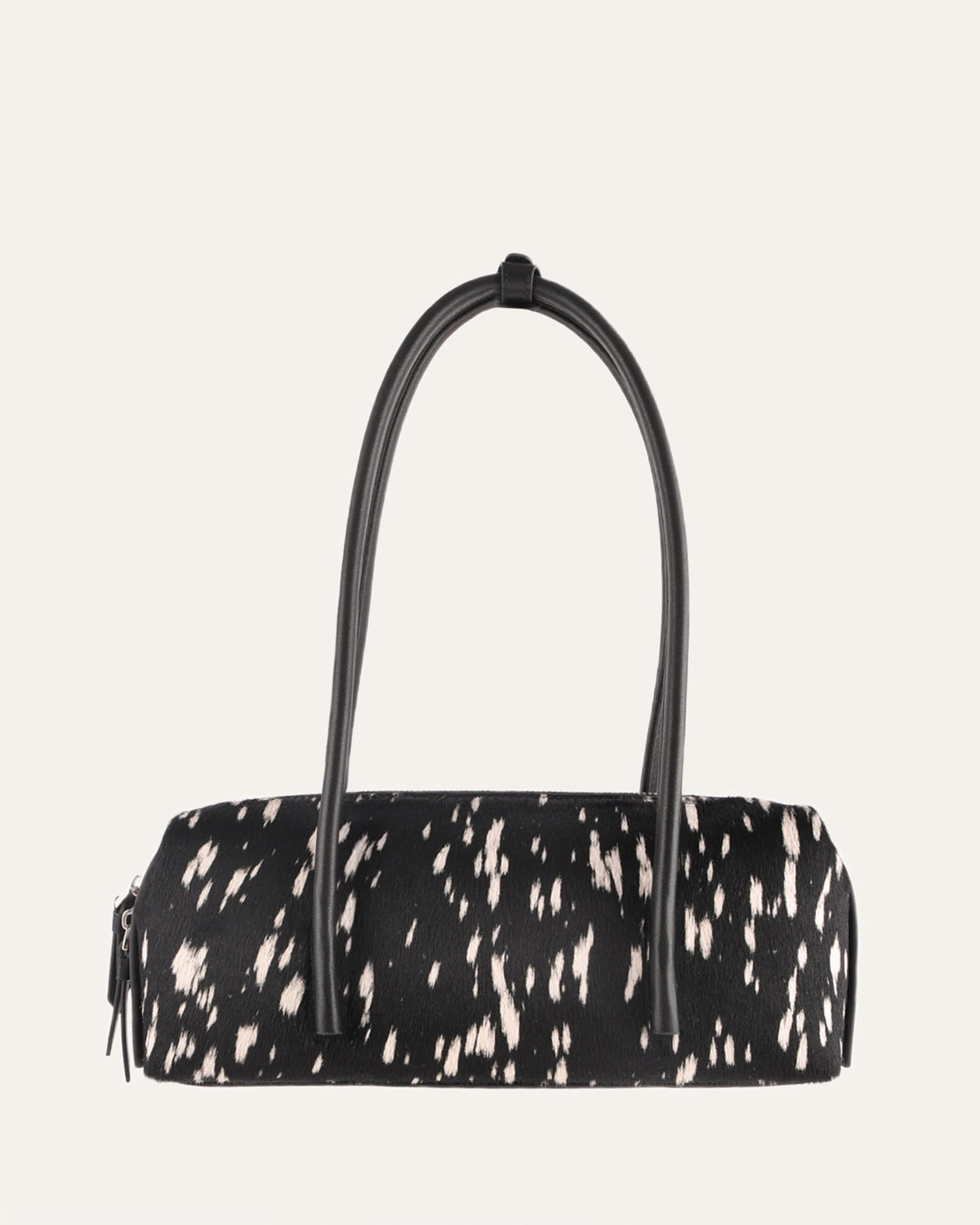 PAMELA SHOULDER BAG BLACK SPECKLED LEATHER
