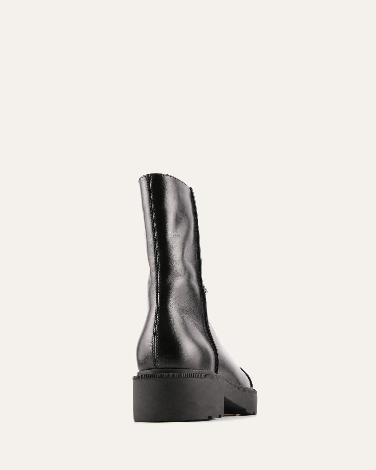 PARKER FLAT ANKLE BOOTS BLACK LEATHER image