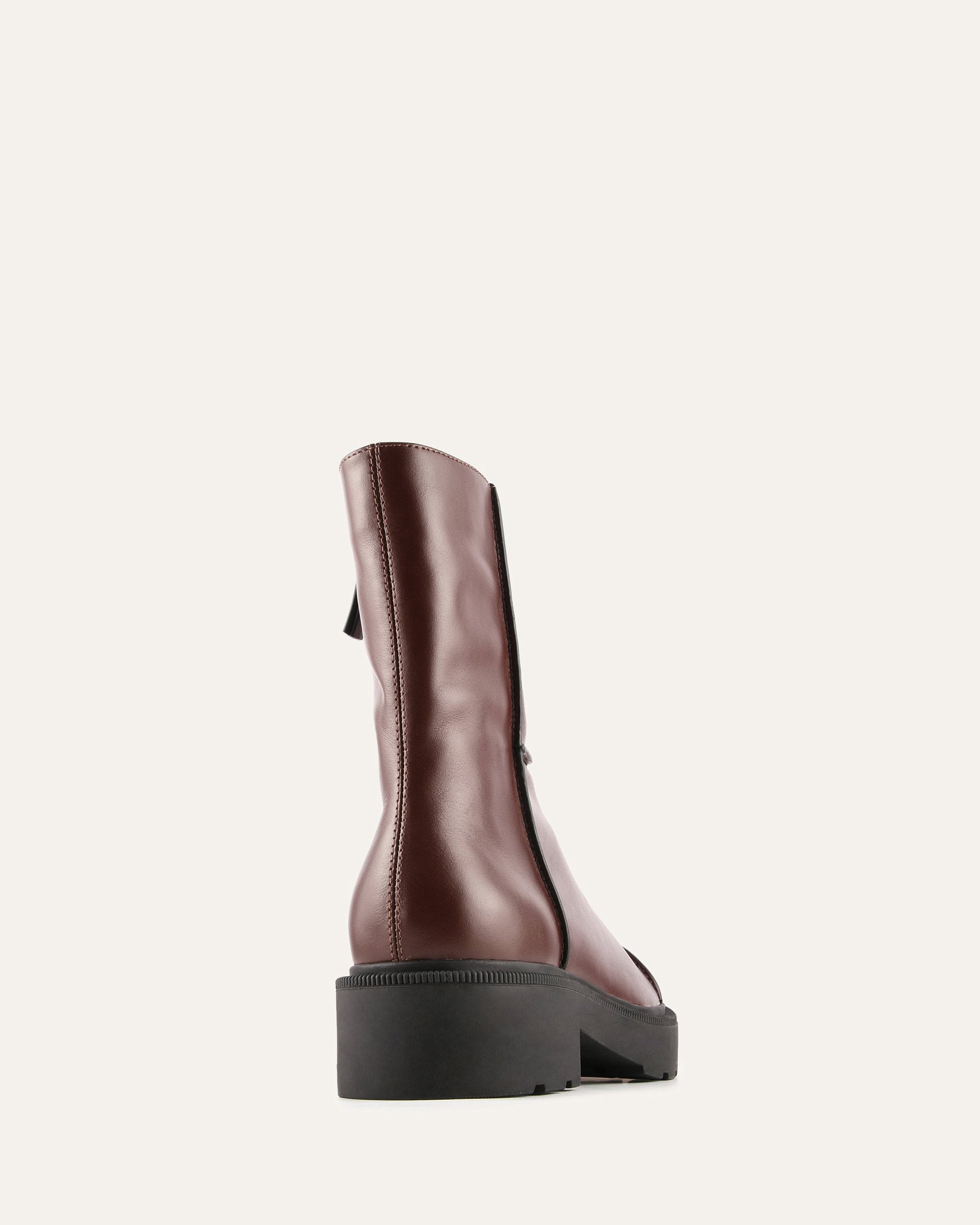 PARKER FLAT ANKLE BOOTS CHESTNUT LEATHER image