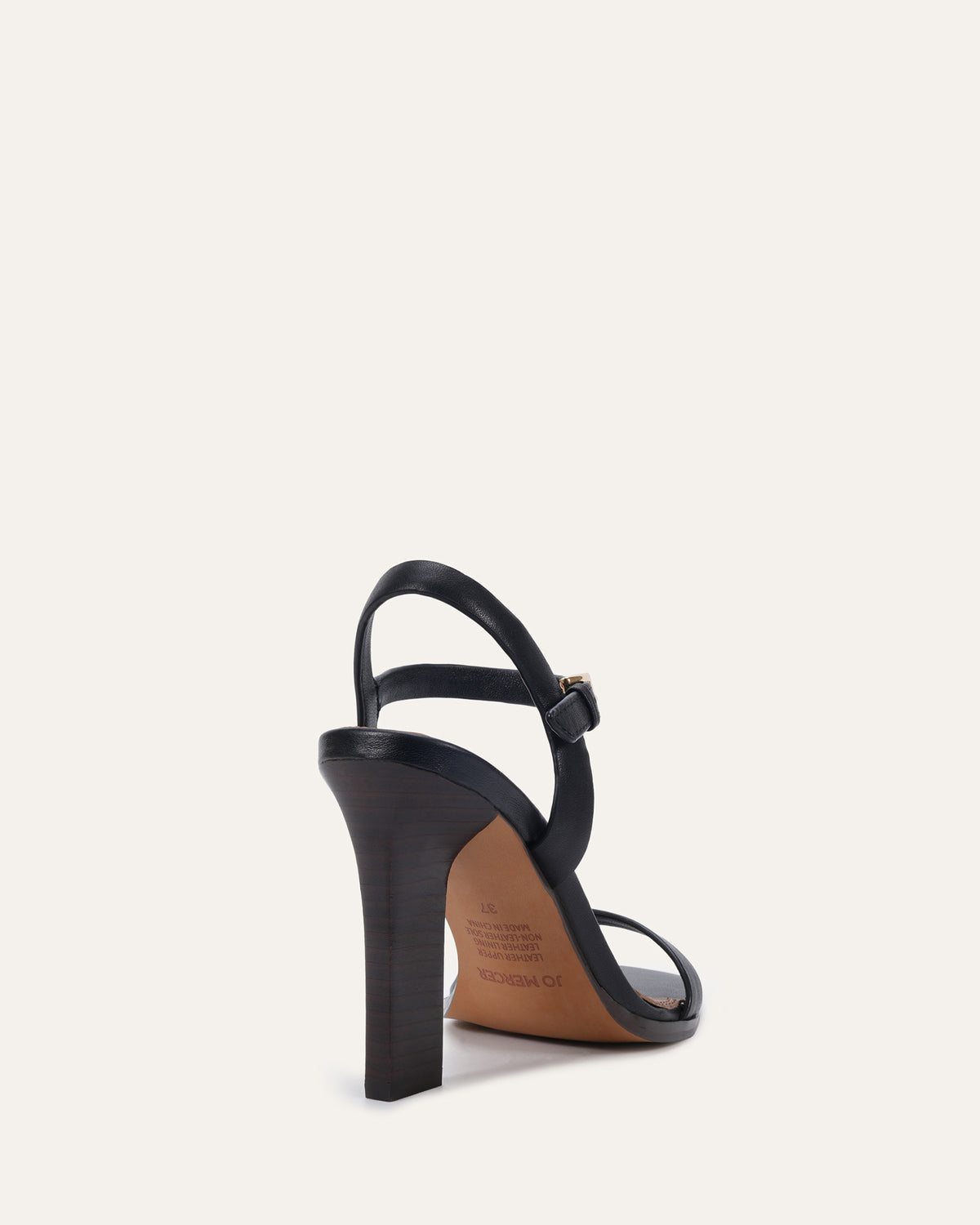 PATEL HIGH HEEL SANDALS BLACK LEATHER