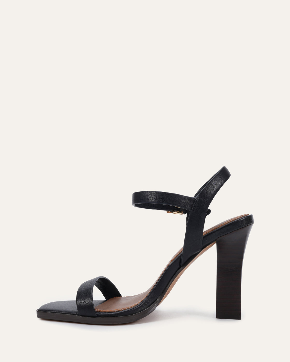 PATEL HIGH HEEL SANDALS BLACK LEATHER