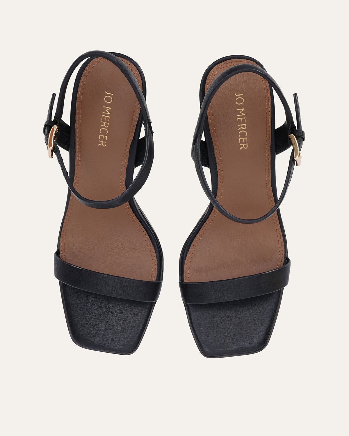 PATEL HIGH HEEL SANDALS BLACK LEATHER