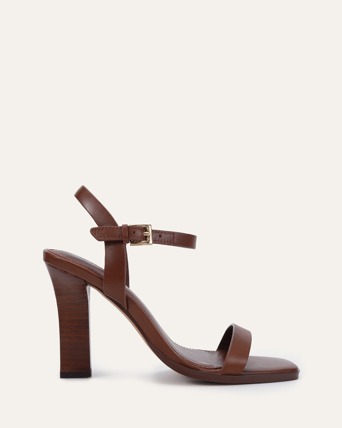 PATEL HIGH HEEL SANDALS PECAN LEATHER