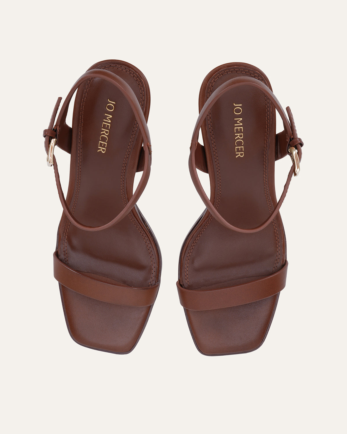 PATEL HIGH HEEL SANDALS PECAN LEATHER