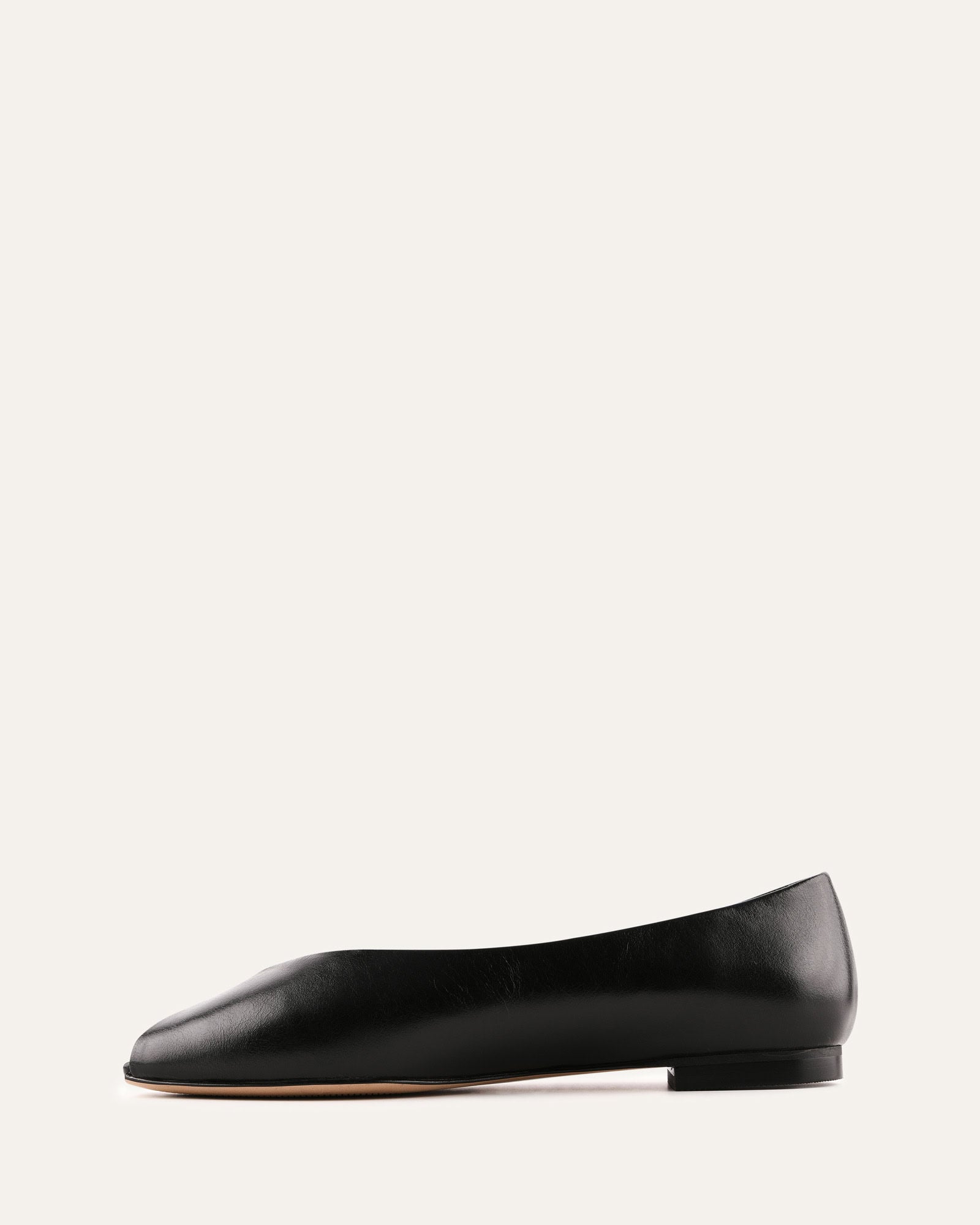 PATSY CASUAL FLATS BLACK LEATHER image