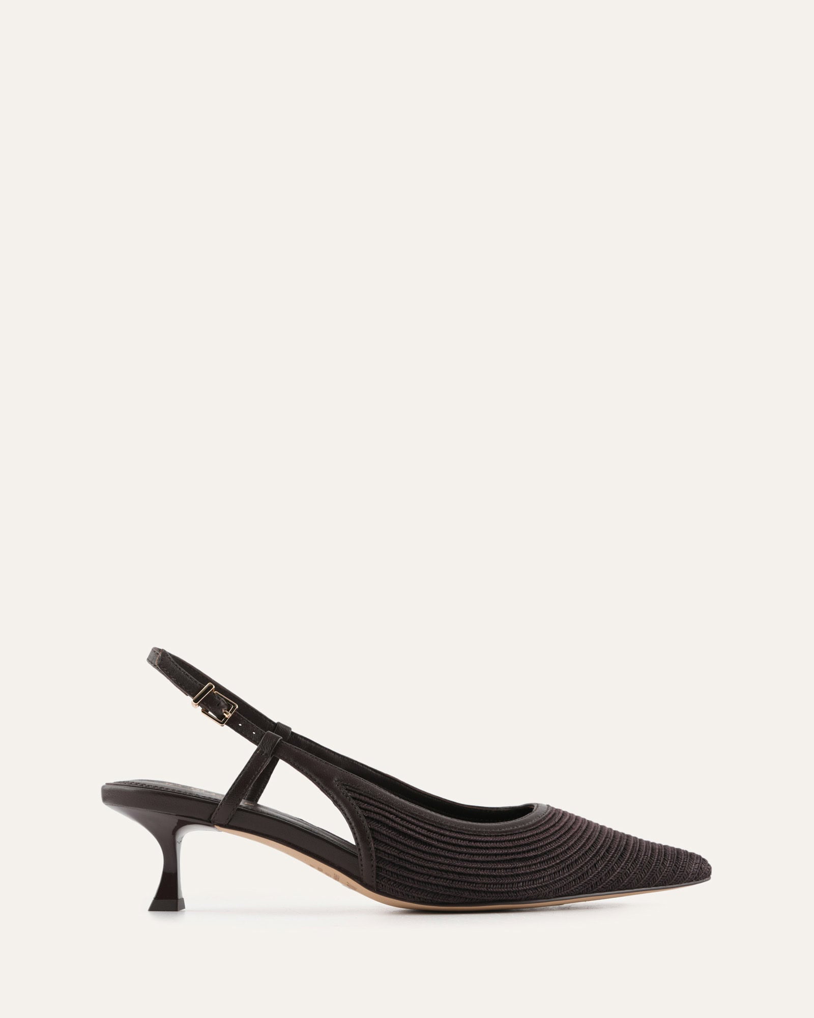 PERRY LOW HEELS BITTER CHOC RAFFIA image