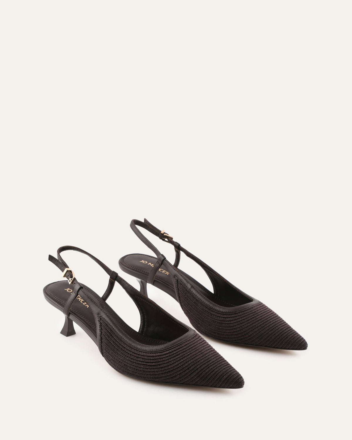 PERRY LOW HEELS BITTER CHOC RAFFIA