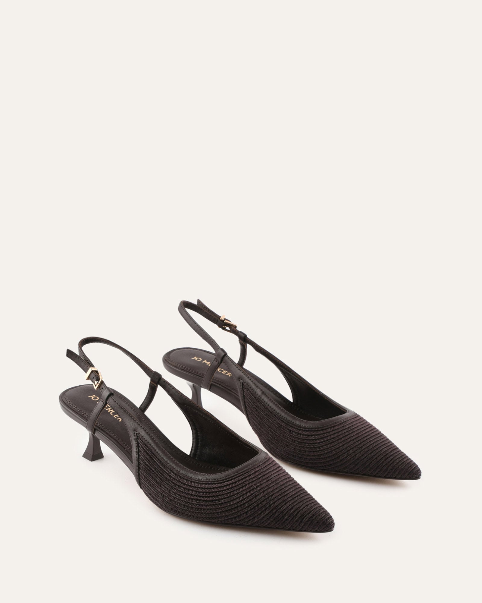 PERRY LOW HEELS BITTER CHOC RAFFIA image