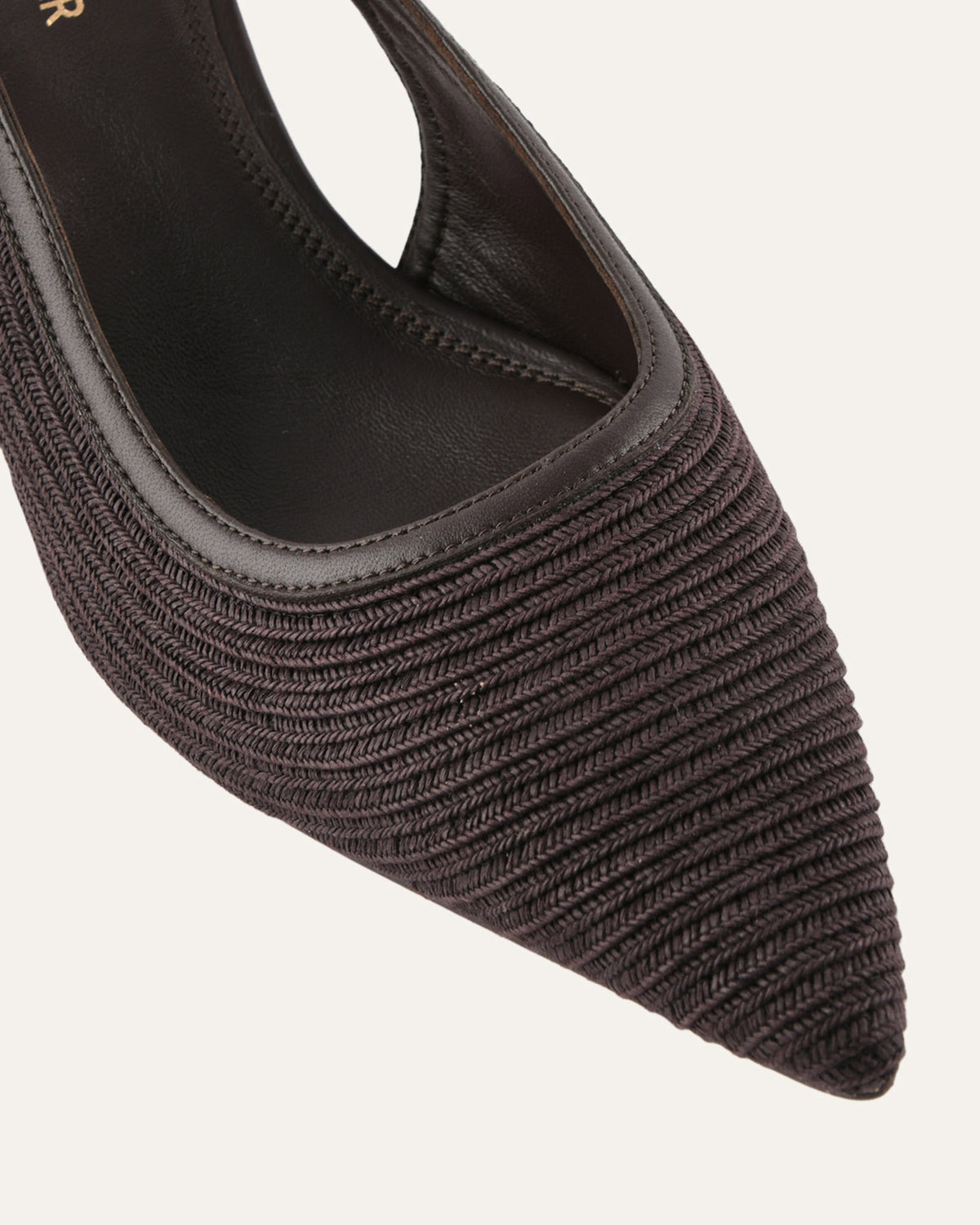 PERRY LOW HEELS BITTER CHOC RAFFIA