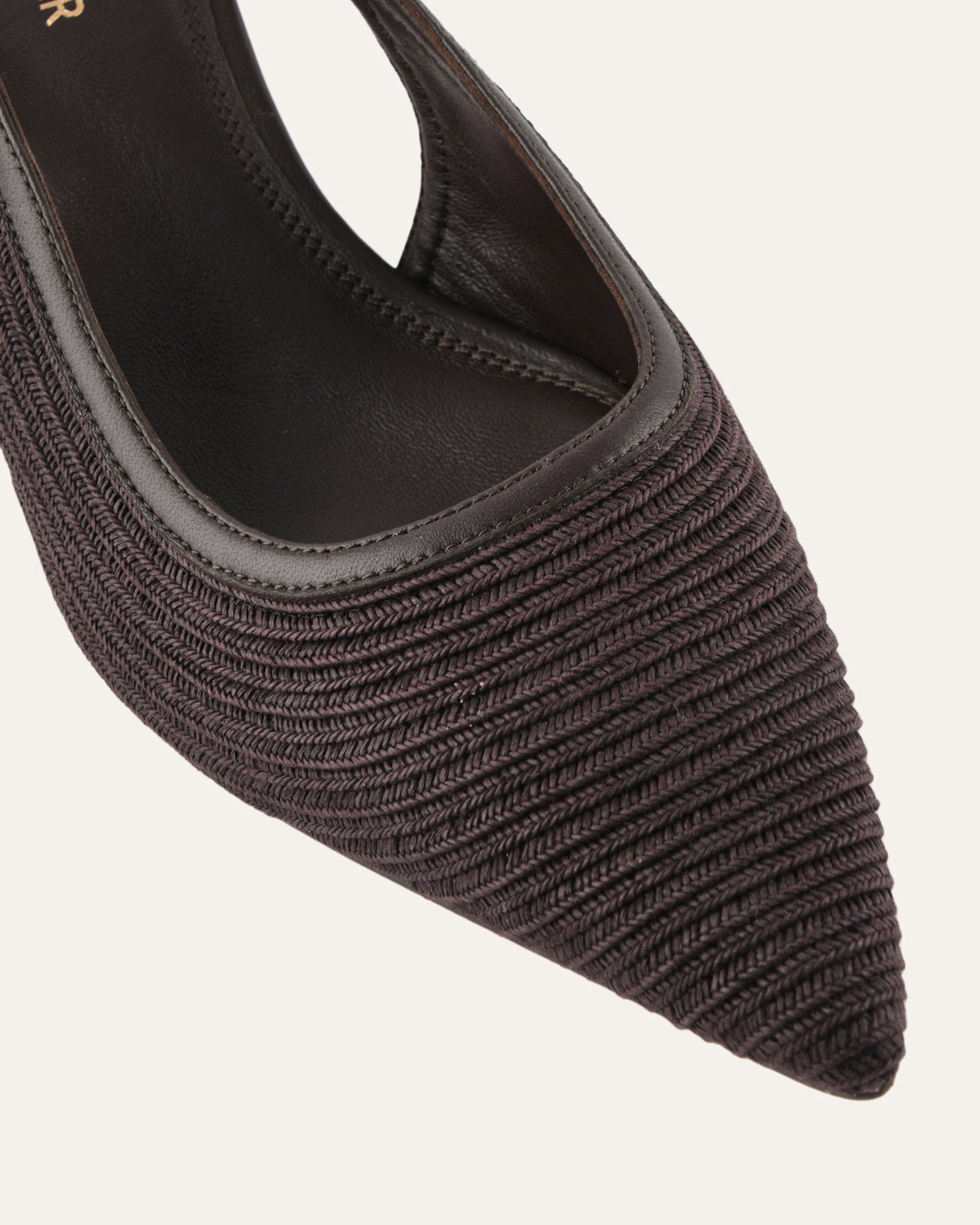 PERRY LOW HEELS BITTER CHOC RAFFIA image