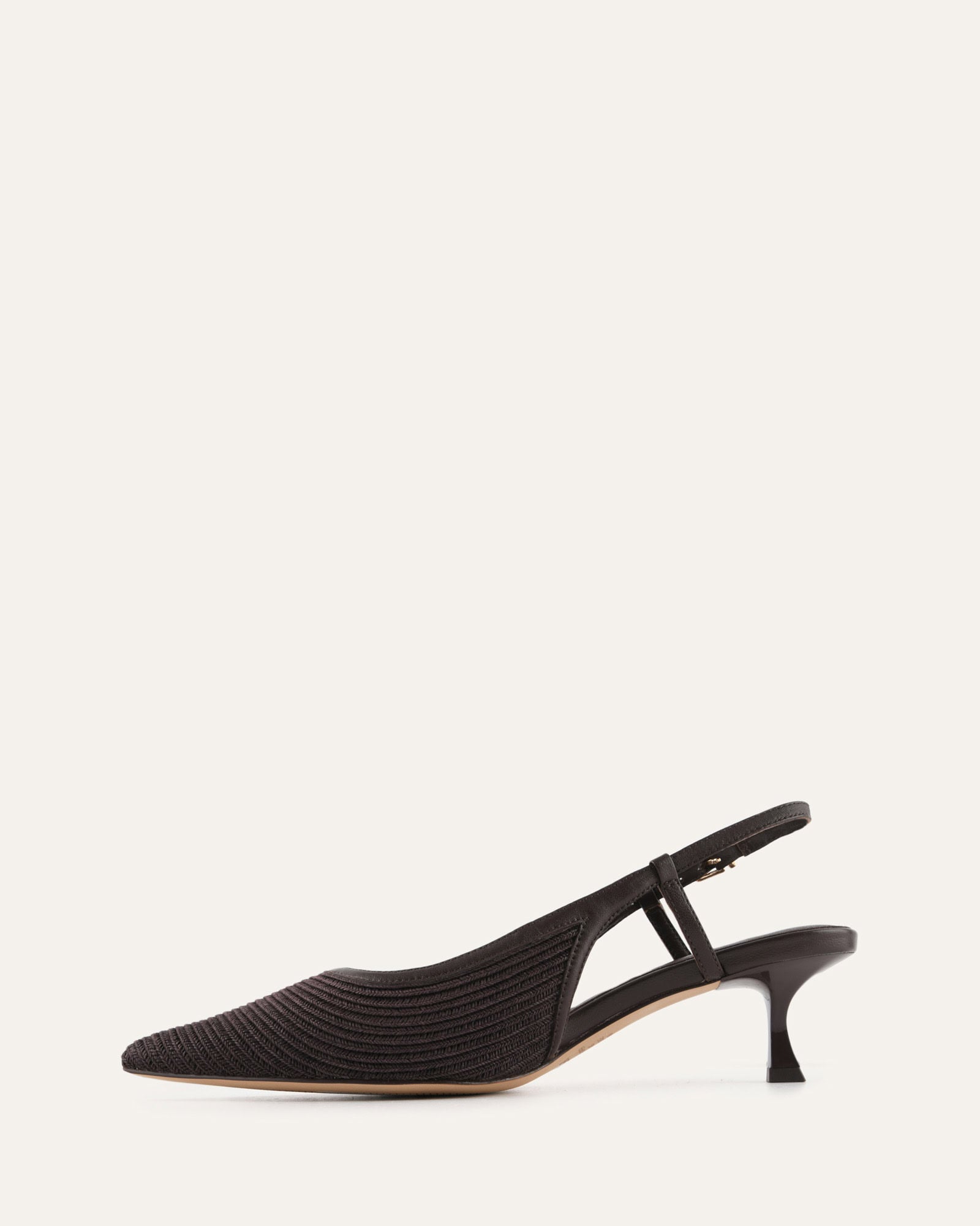 PERRY LOW HEELS BITTER CHOC RAFFIA image