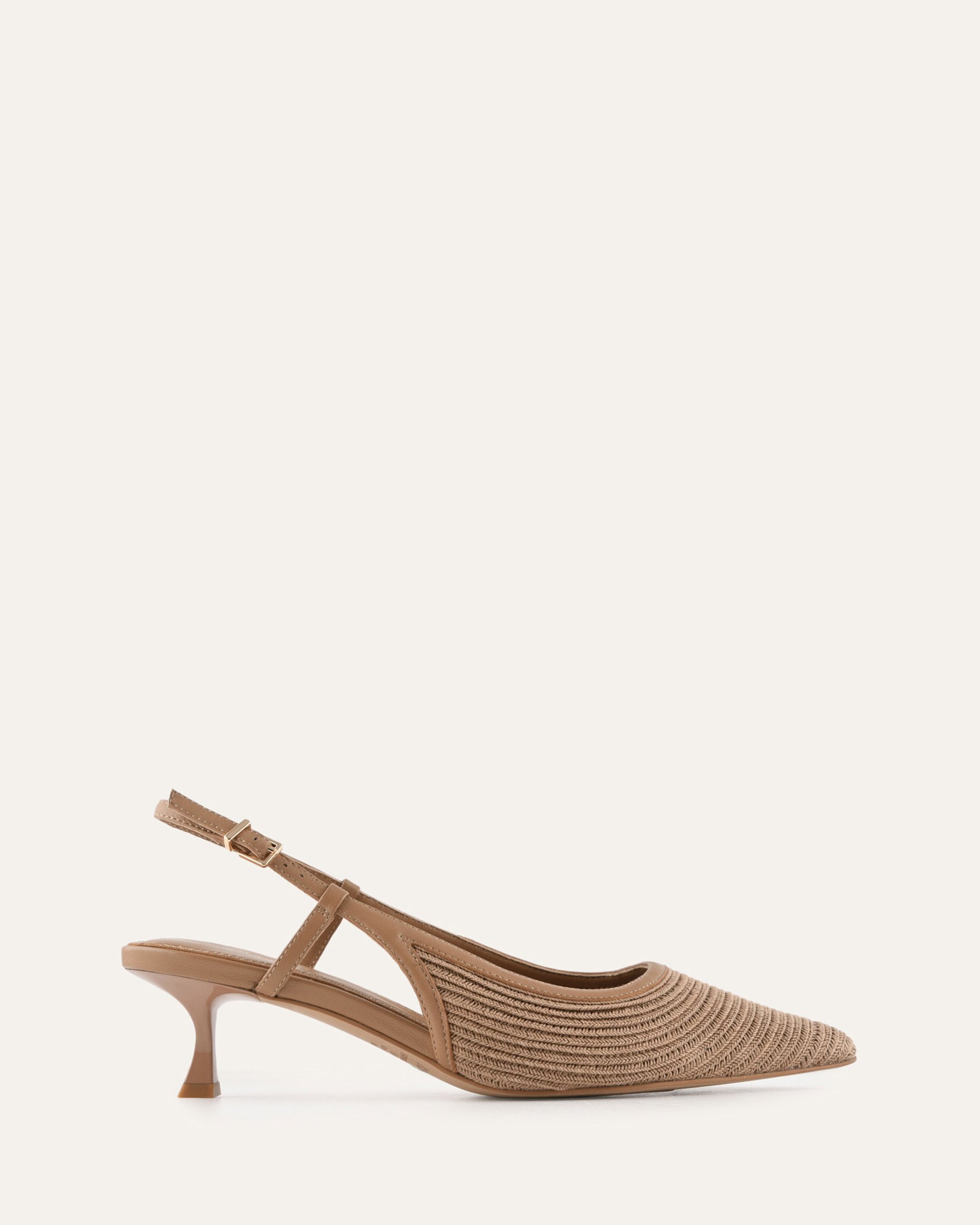 PERRY LOW HEELS TAN RAFFIA image