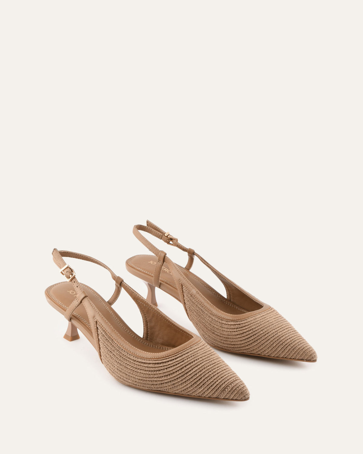 PERRY LOW HEELS TAN RAFFIA