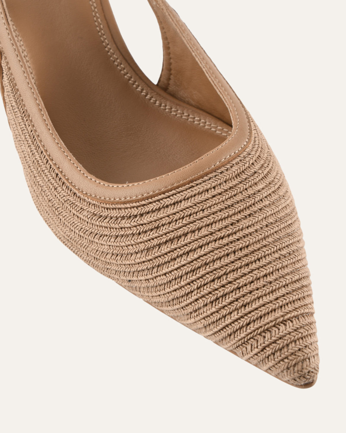 PERRY LOW HEELS TAN RAFFIA