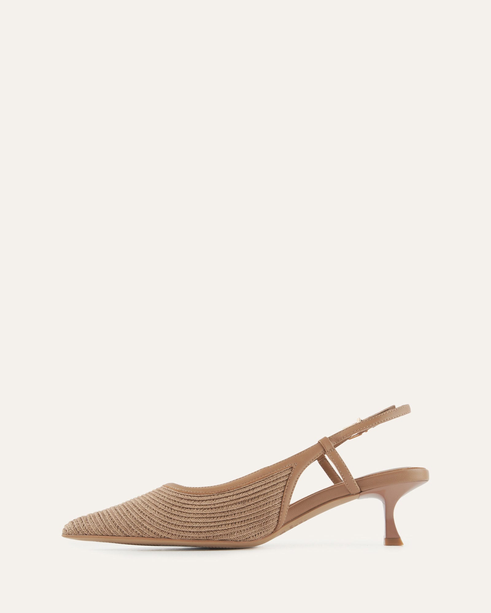 PERRY LOW HEELS TAN RAFFIA image