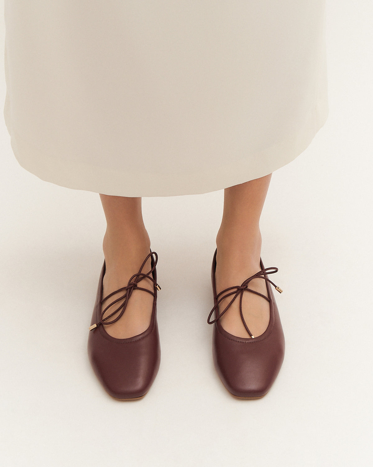 PETAL CASUAL FLATS MULBERRY LEATHER