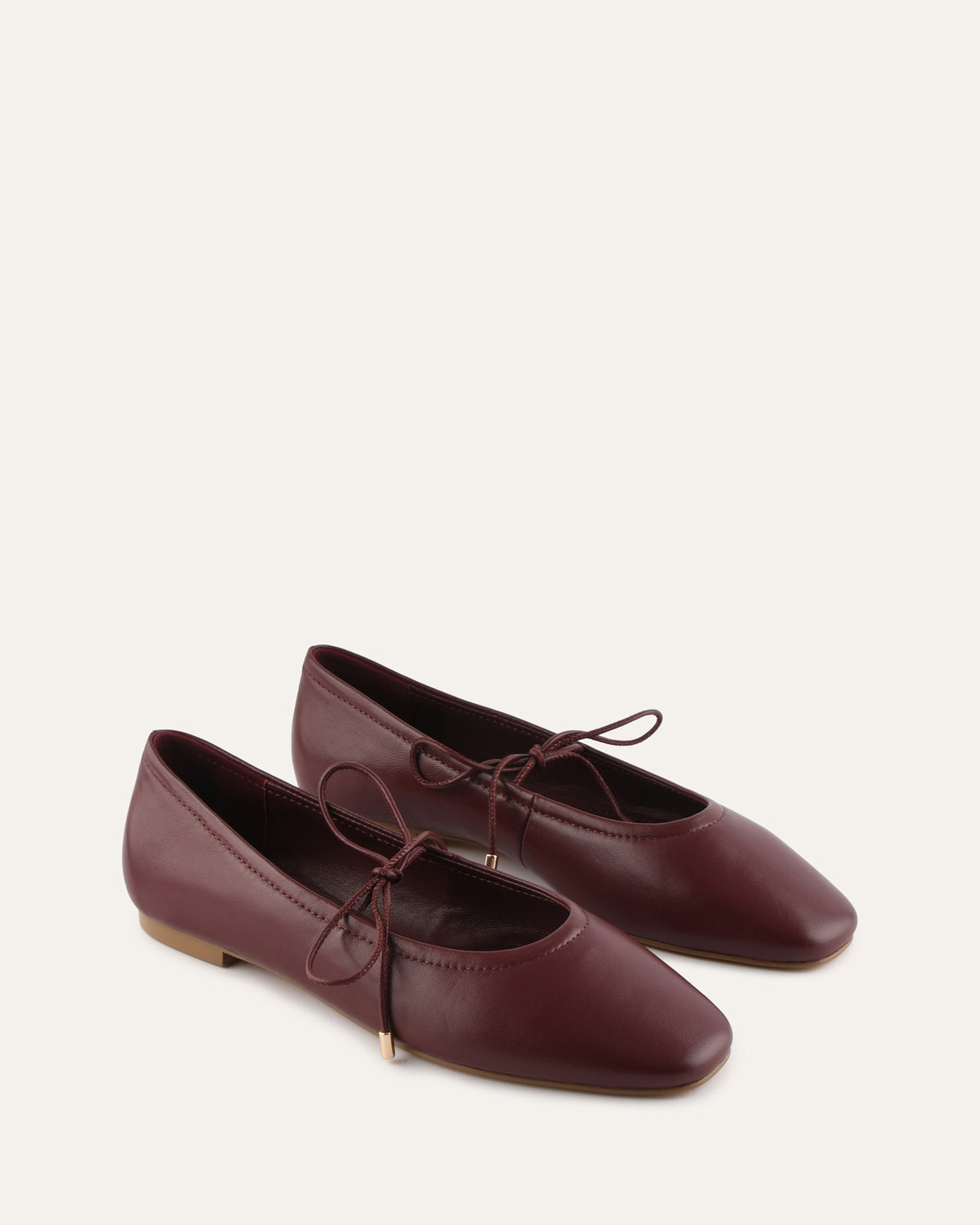 PETAL CASUAL FLATS MULBERRY LEATHER