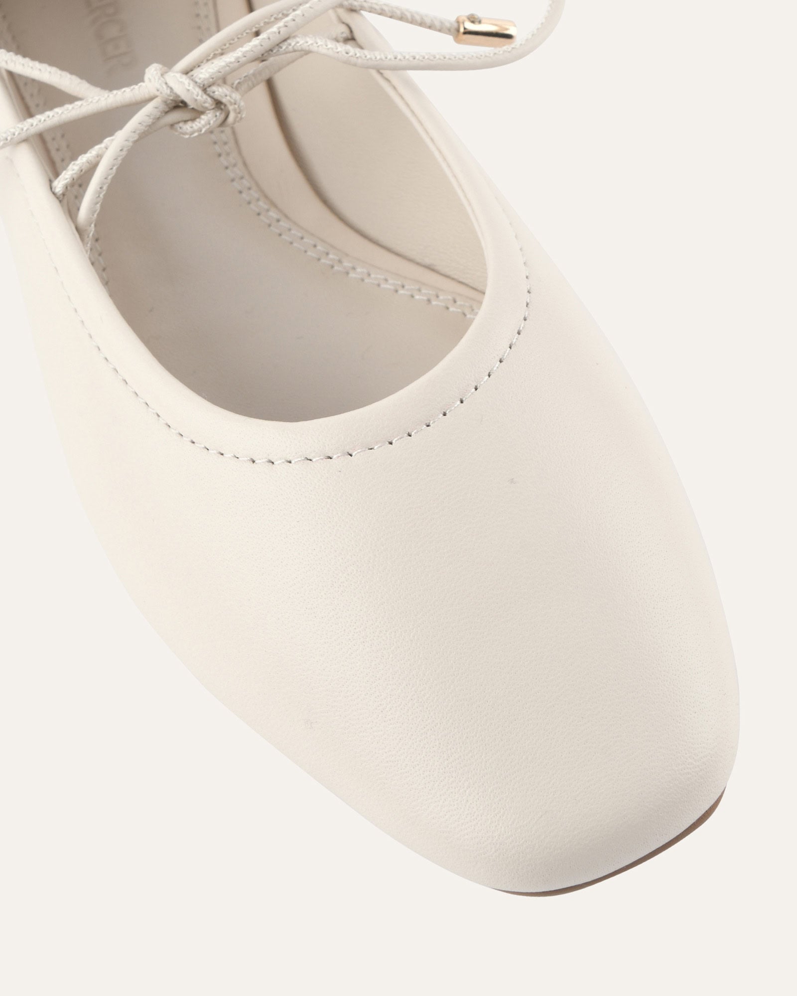 PETAL CASUAL FLATS OFF WHITE LEATHER image