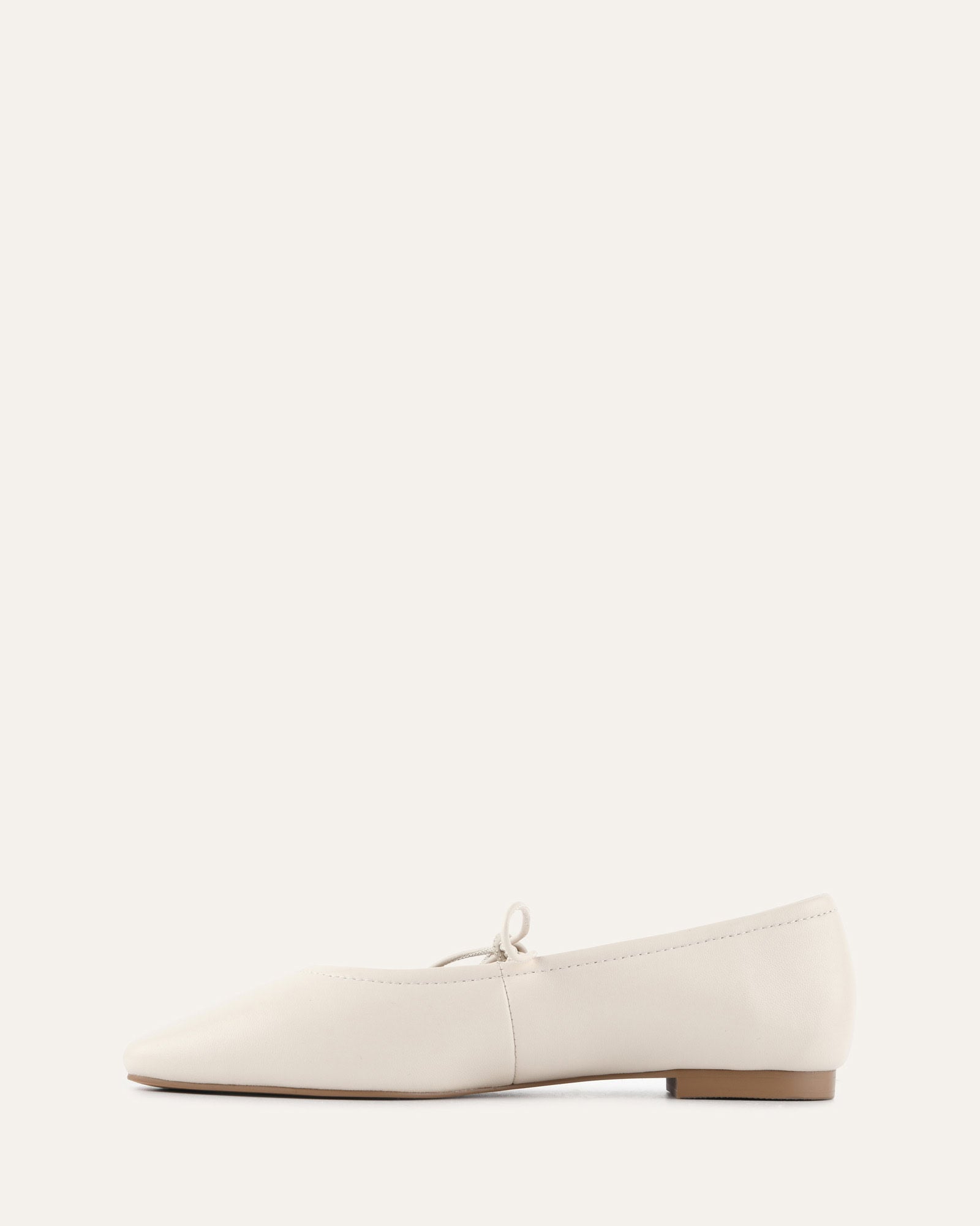 PETAL CASUAL FLATS OFF WHITE LEATHER image