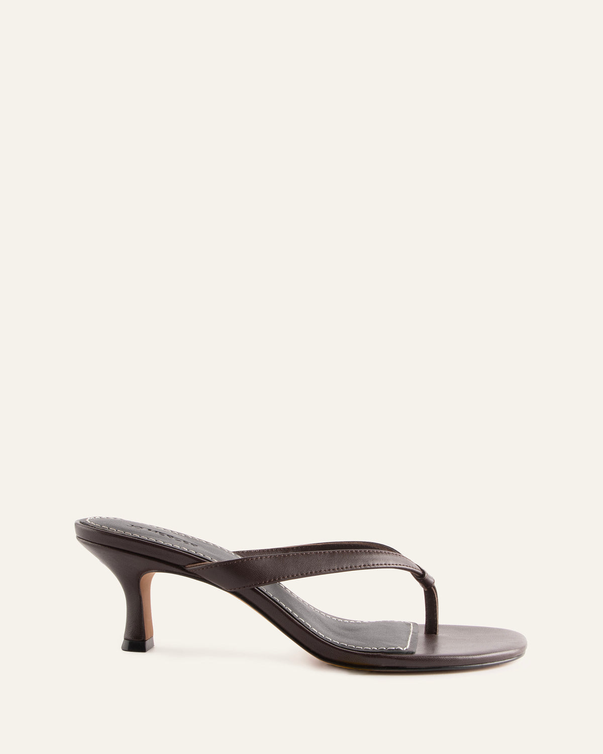 PETUNIA THONG MID SANDALS RAISIN LEATHER