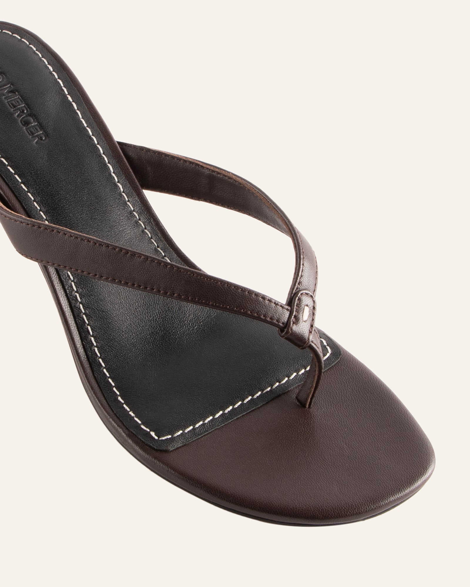 PETUNIA THONG MID SANDALS RAISIN LEATHER image