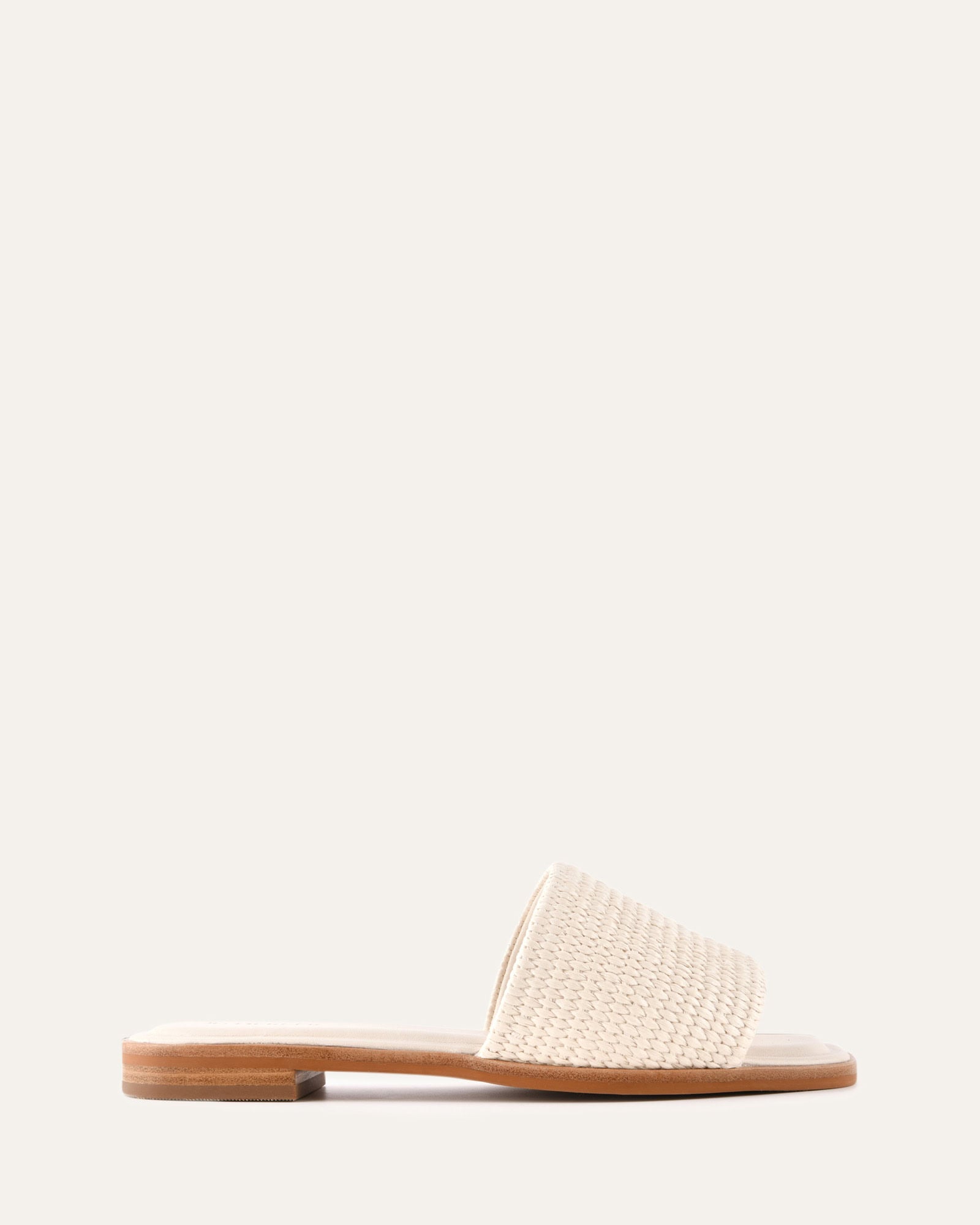 PICASSO FLAT SLIDES OFF WHITE RAFFIA image