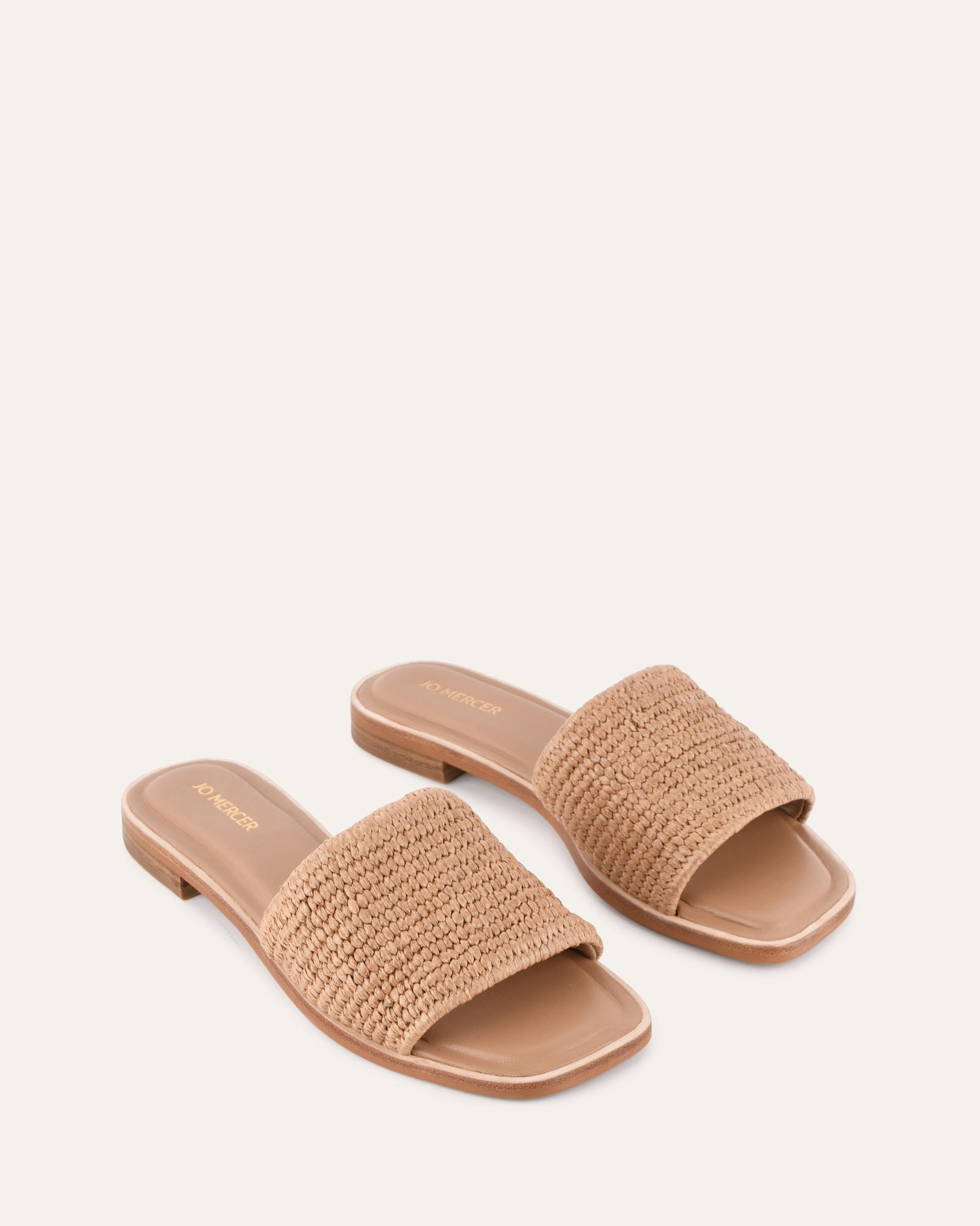 PICASSO FLAT SLIDE TAN RAFFIA image