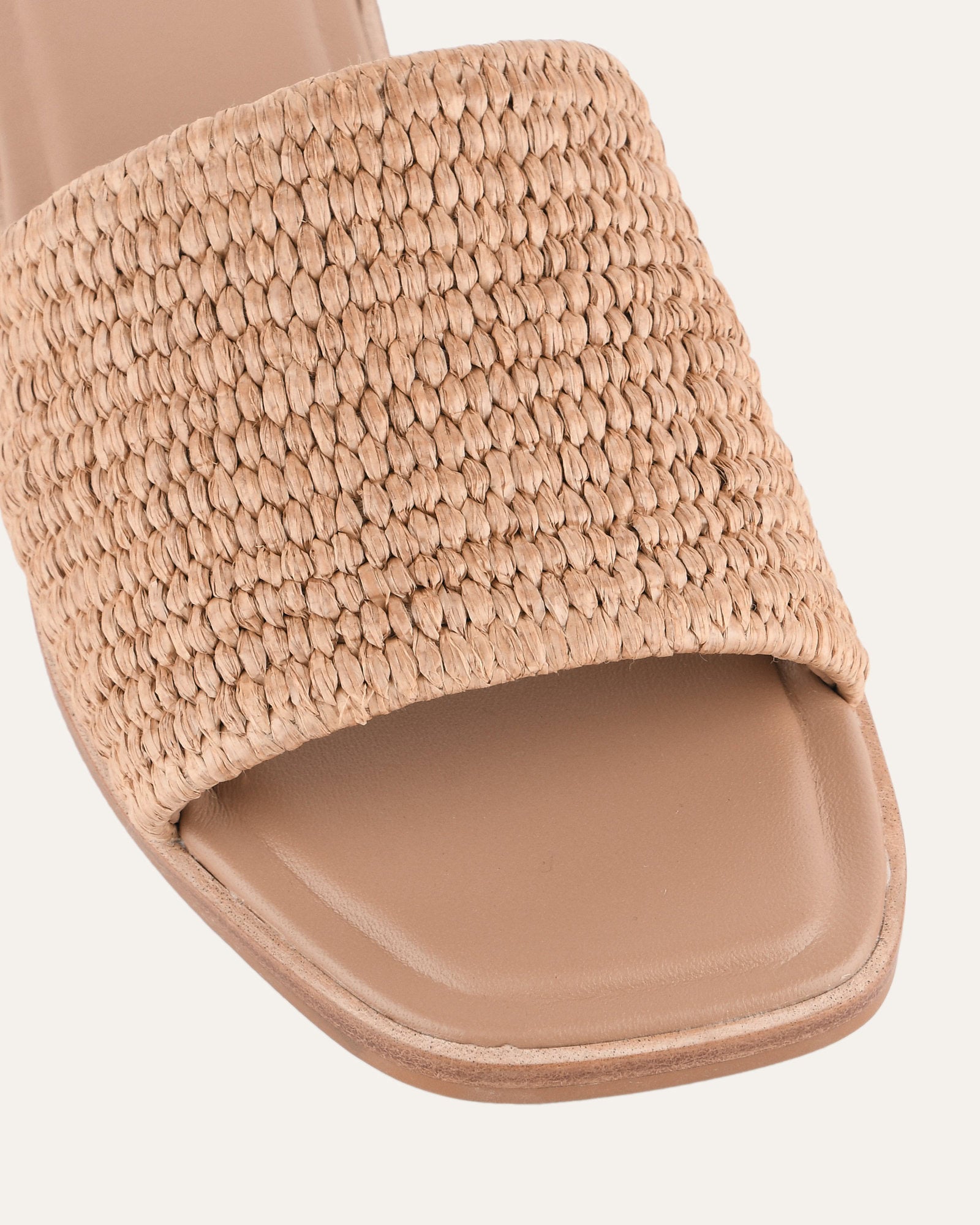 PICASSO FLAT SLIDE TAN RAFFIA image
