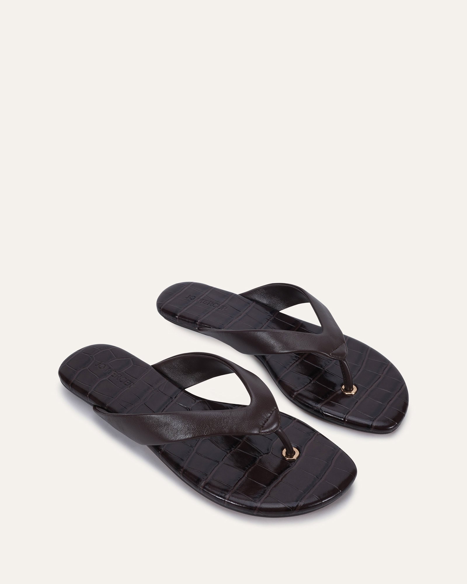 PRAGUE FLAT SANDALS CHOCOLATE LEATHER image