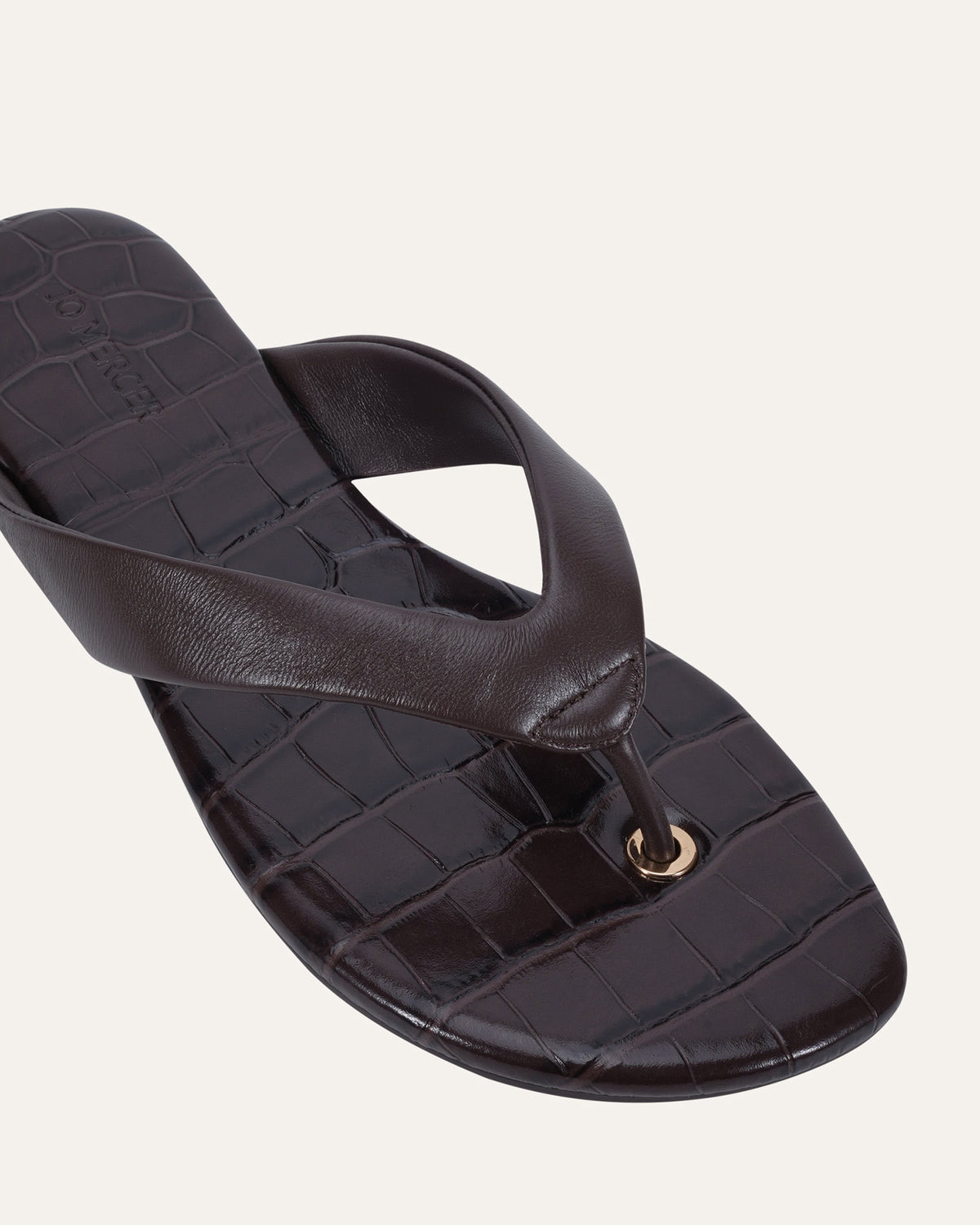 PRAGUE FLAT SANDALS CHOCOLATE LEATHER