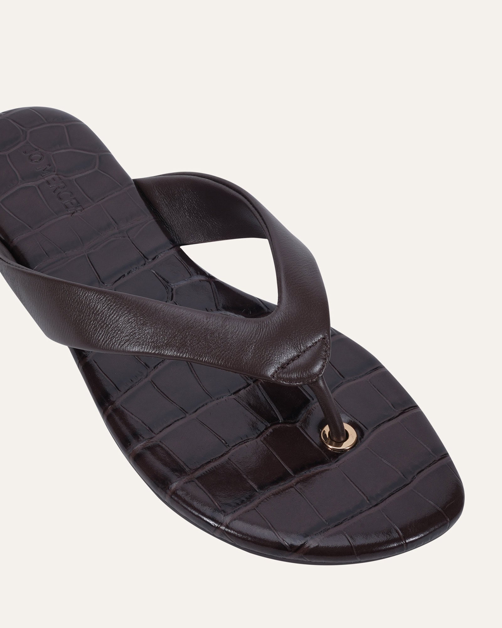 PRAGUE FLAT SANDALS CHOCOLATE LEATHER image