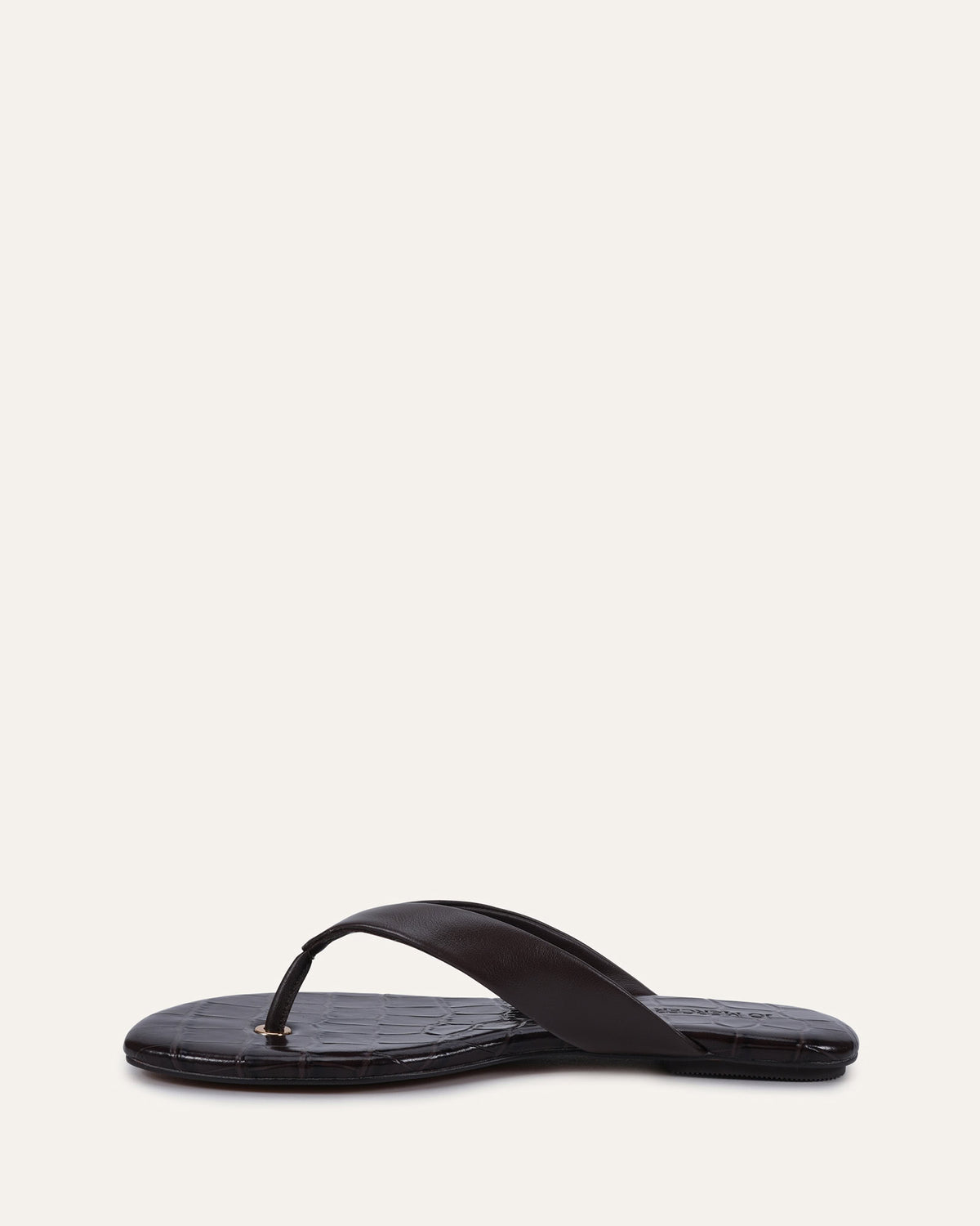 PRAGUE FLAT SANDALS CHOCOLATE LEATHER