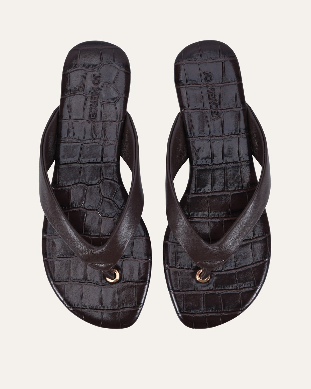 PRAGUE FLAT SANDALS CHOCOLATE LEATHER