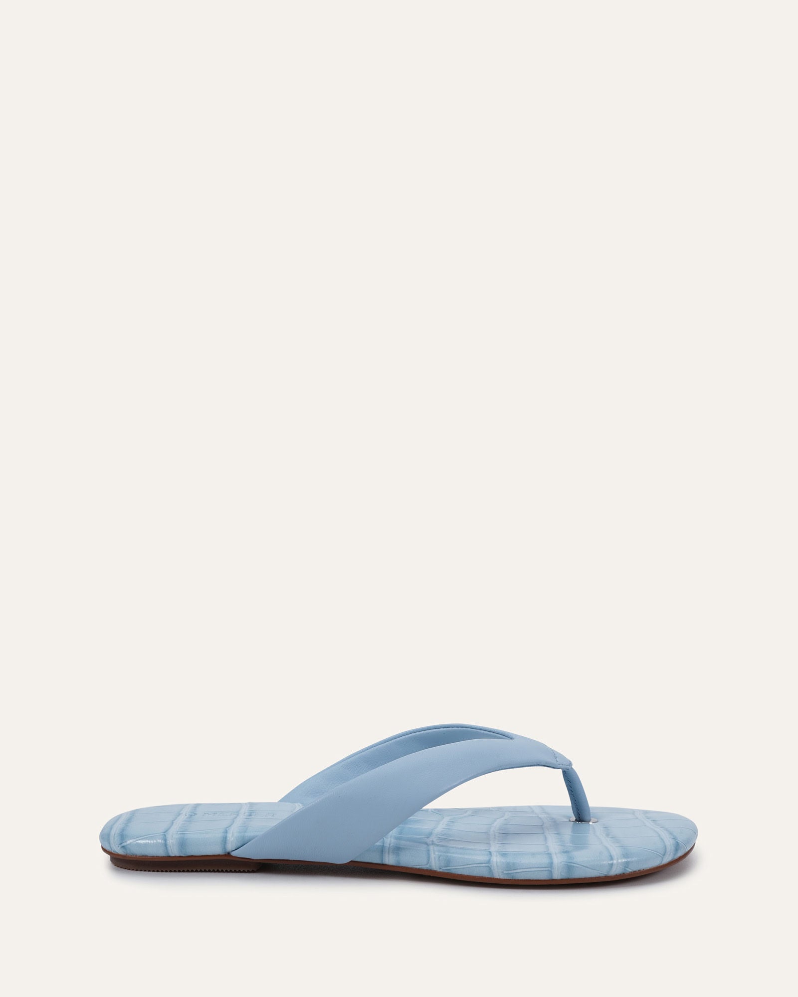 PRAGUE FLAT SANDALS ICE BLUE LEATHER image