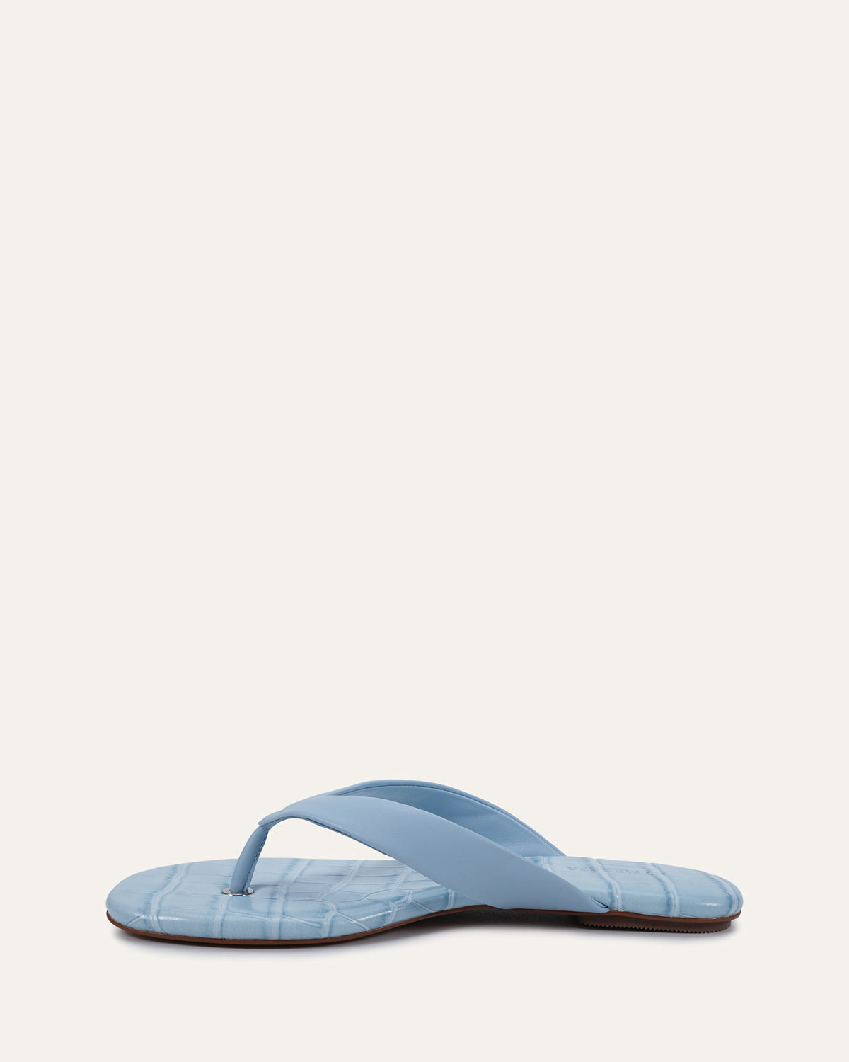 PRAGUE FLAT SANDALS ICE BLUE LEATHER