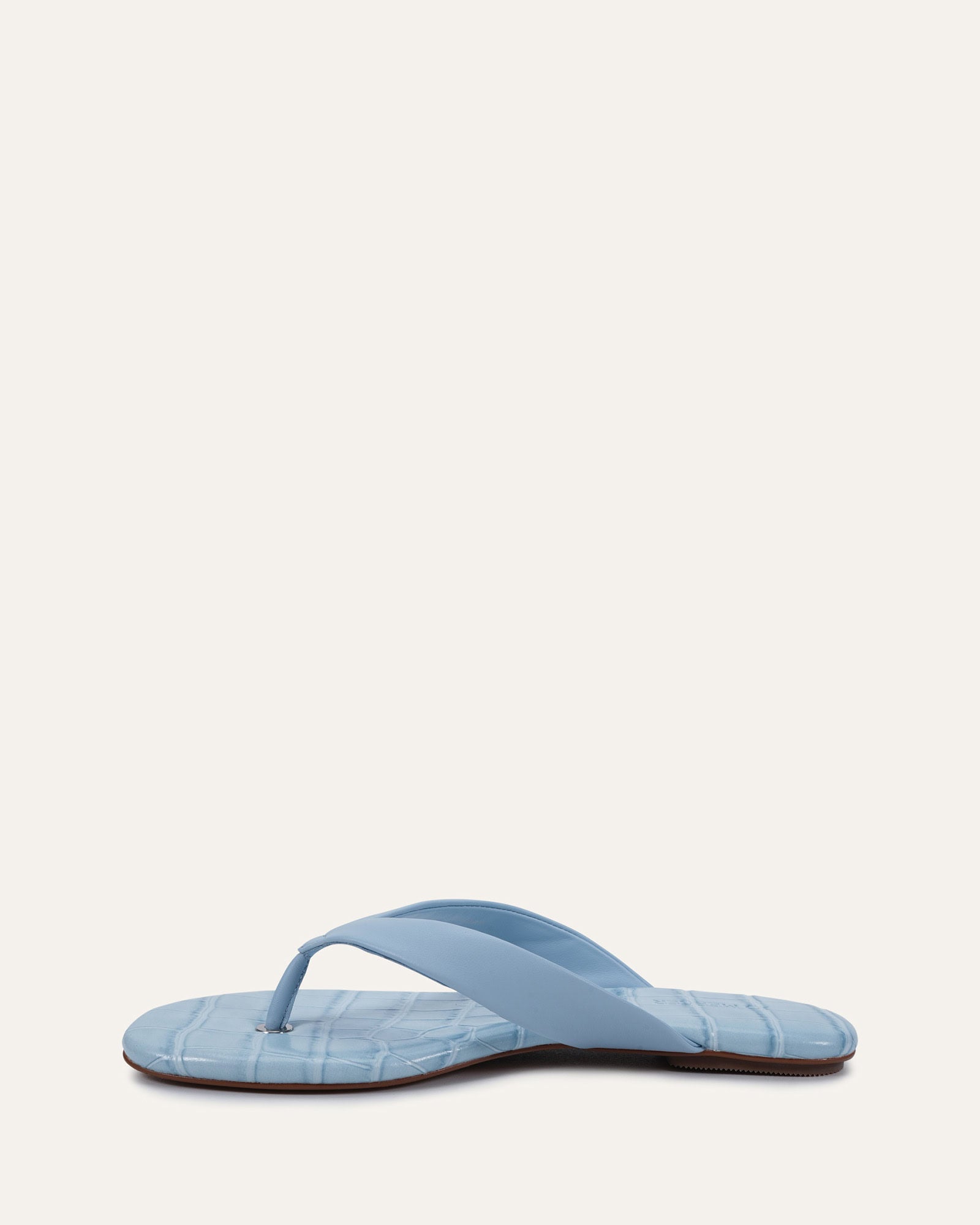 PRAGUE FLAT SANDALS ICE BLUE LEATHER image