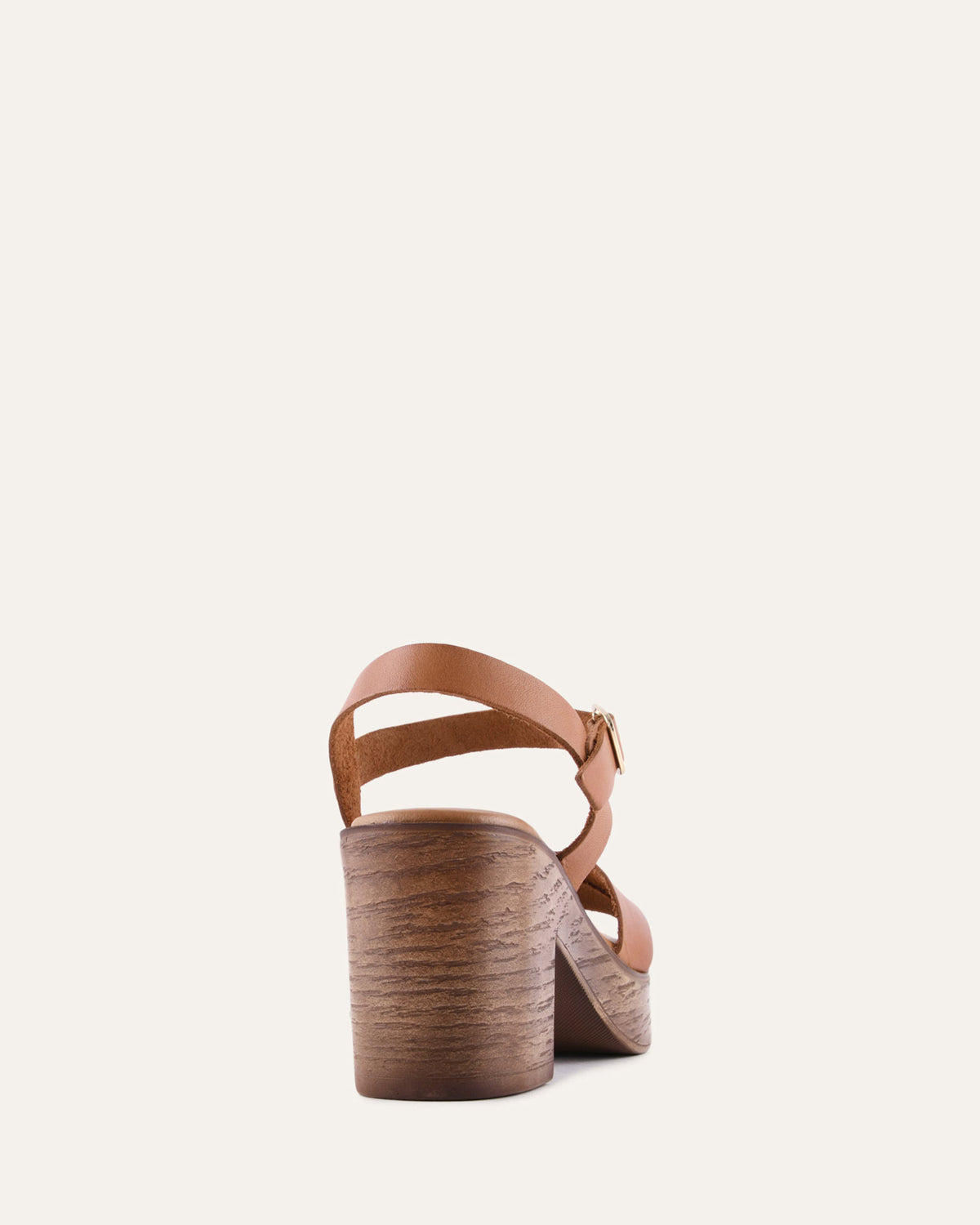 QUARTZ MID HEEL SANDALS BRANDY LEATHER