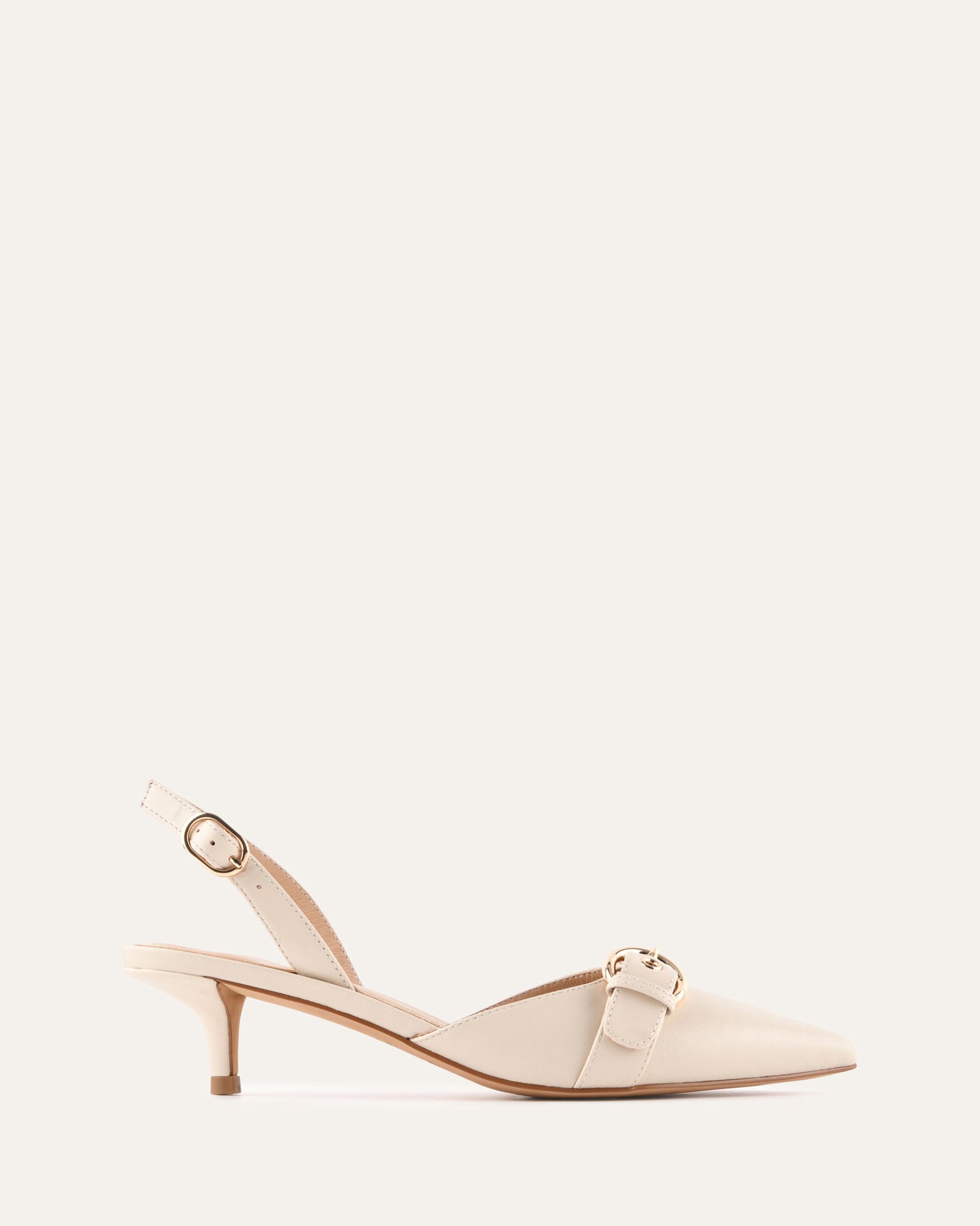 RANGER LOW HEELS OFF WHITE LEATHER image